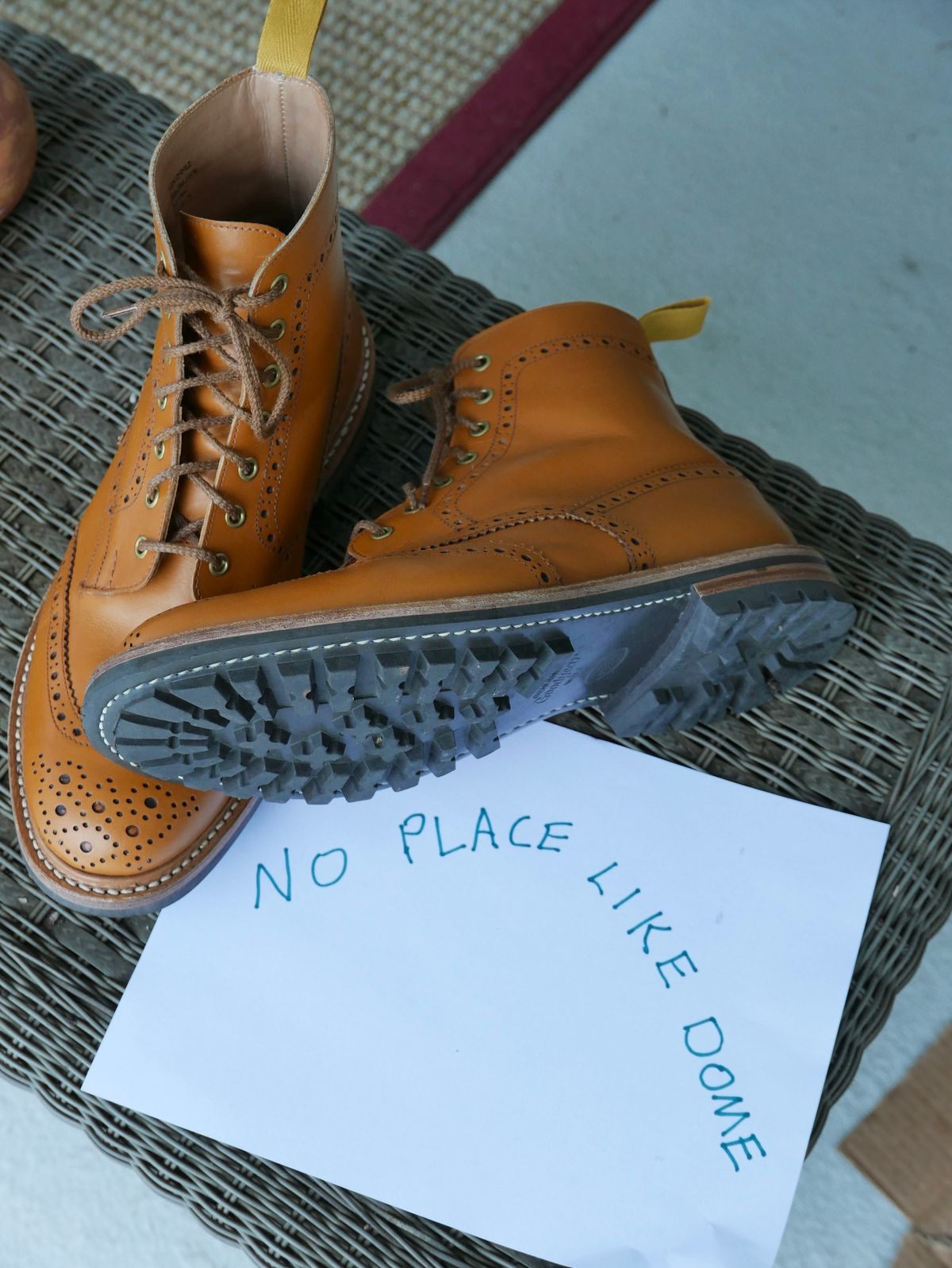 Photo by Mr_Fahrenheit451 on November 5, 2022 of the Tricker's Stow Country Boot in Acorn Antique.