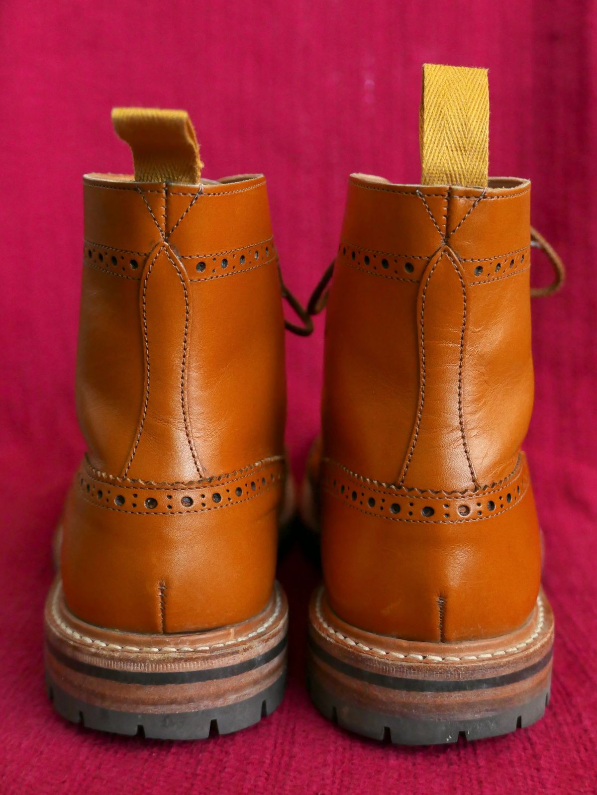 Photo by Mr_Fahrenheit451 on December 3, 2022 of the Tricker's Stow Country Boot in Acorn Antique.