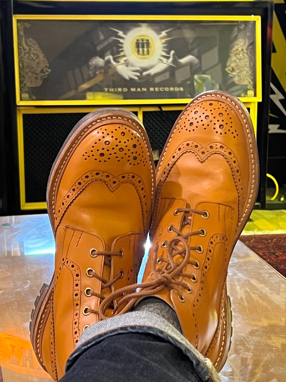 Photo by Mr_Fahrenheit451 on January 4, 2023 of the Tricker's Stow Country Boot in Acorn Antique.