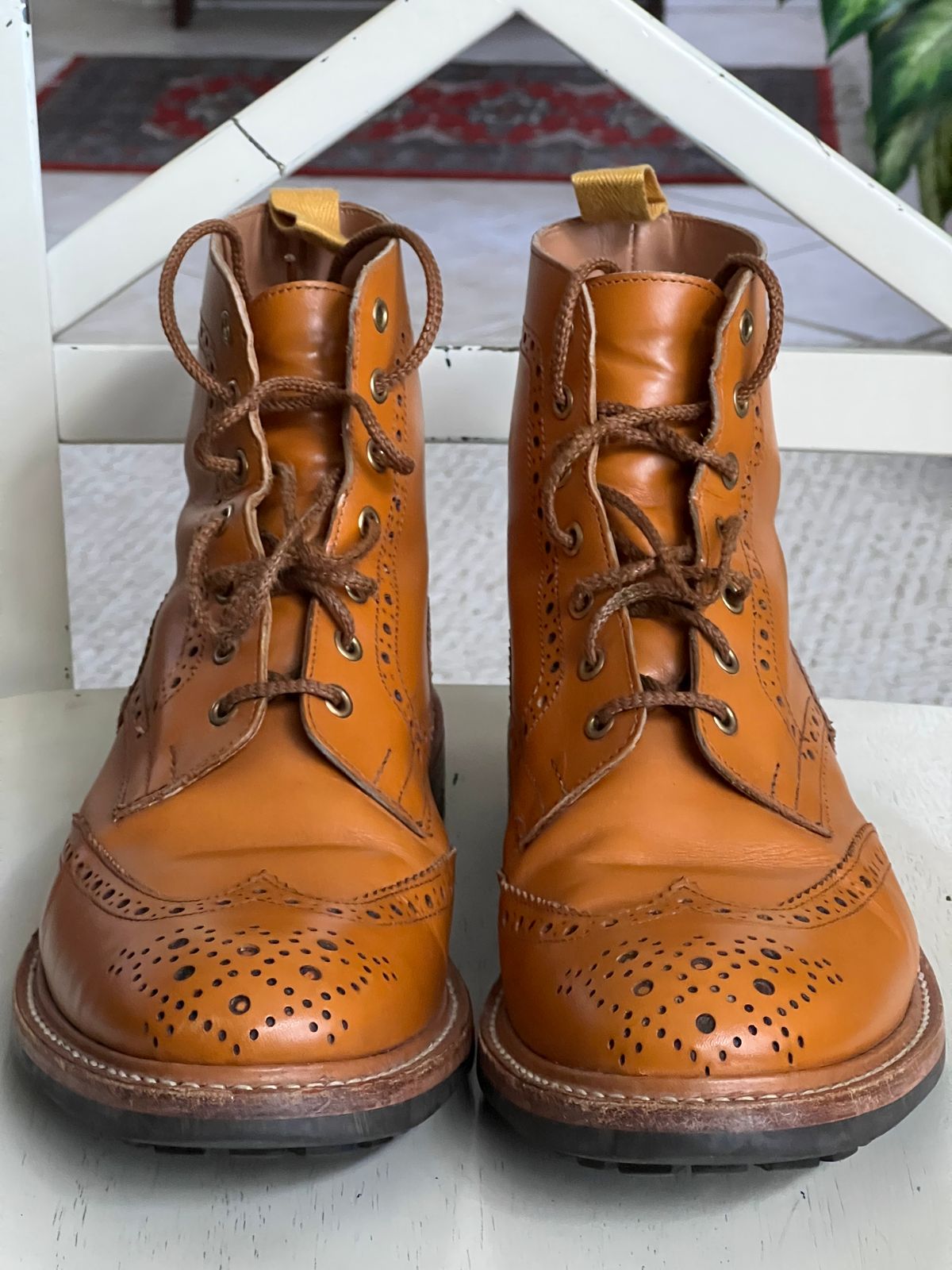 Photo by Mr_Fahrenheit451 on March 5, 2023 of the Tricker's Stow Country Boot in Acorn Antique.
