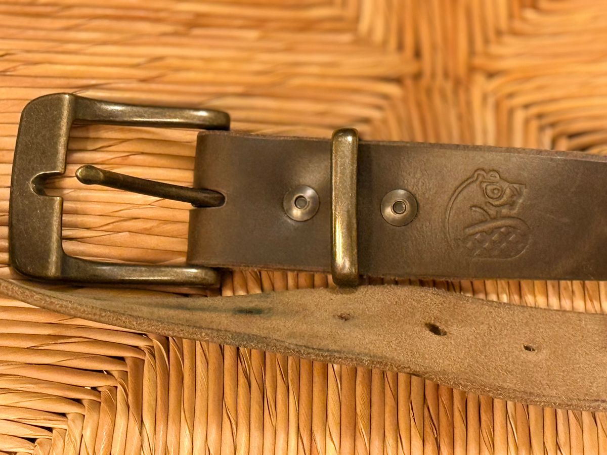 Photo by Mr_Fahrenheit451 on December 6, 2025 of the Self-Made Belt in Horween Dark Olive Chromexcel.