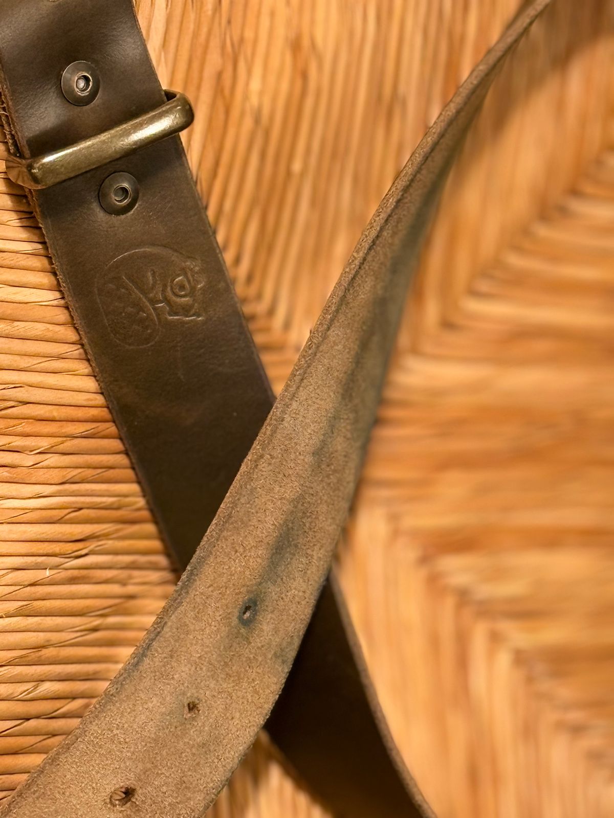 Photo by Mr_Fahrenheit451 on December 6, 2025 of the Self-Made Belt in Horween Dark Olive Chromexcel.