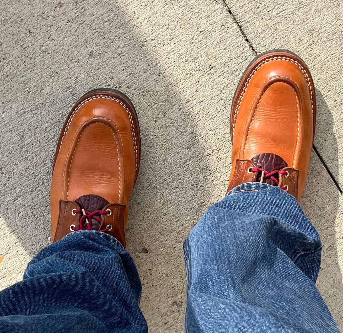 Photo by Gmetal64 on July 2, 2026 of the Nicks Moc Toe in Peanut Bison/ Natural Dublin Light.