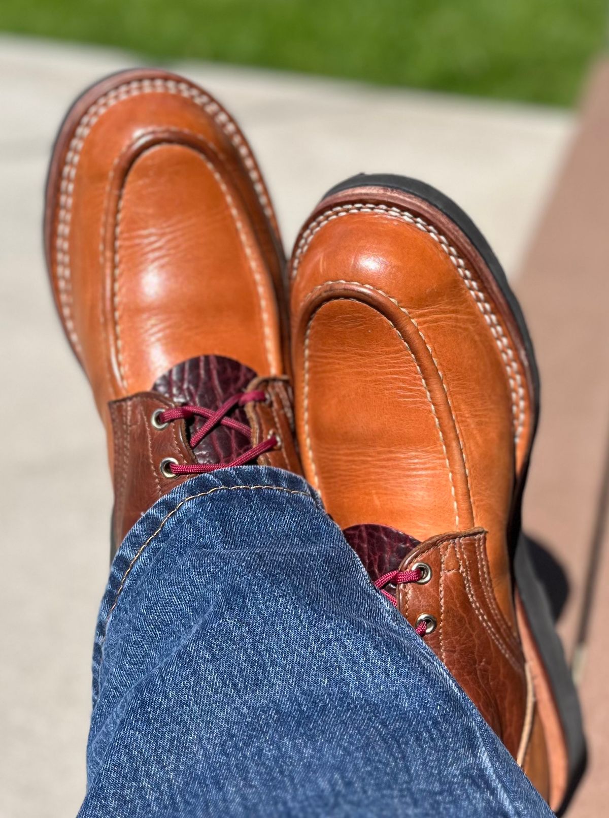 Photo by Gmetal64 on June 20, 2026 of the Nicks Moc Toe in Peanut Bison/ Natural Dublin Light.