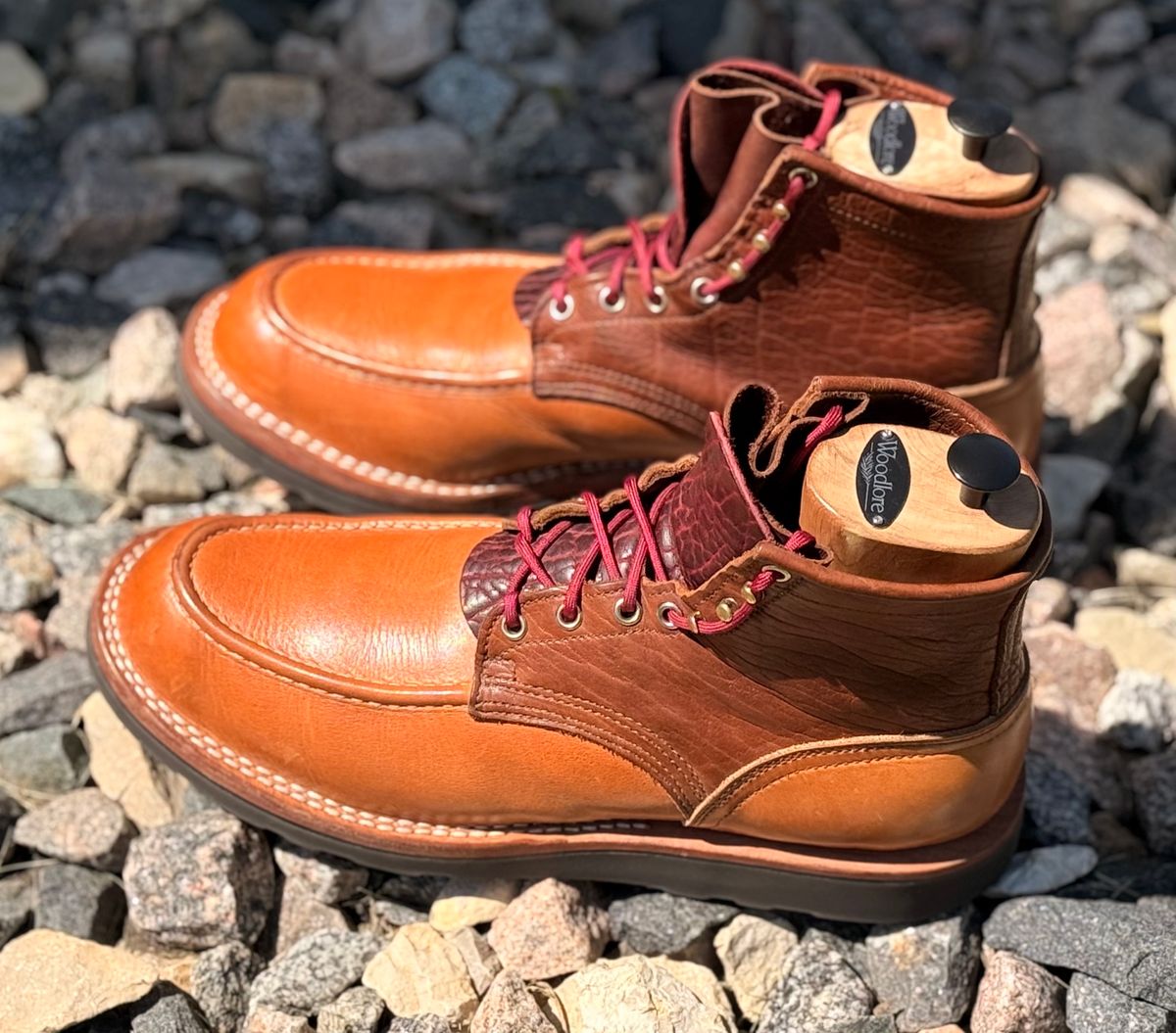 Photo by Gmetal64 on June 6, 2026 of the Nicks Moc Toe in Peanut Bison Over Nat Dub Light.