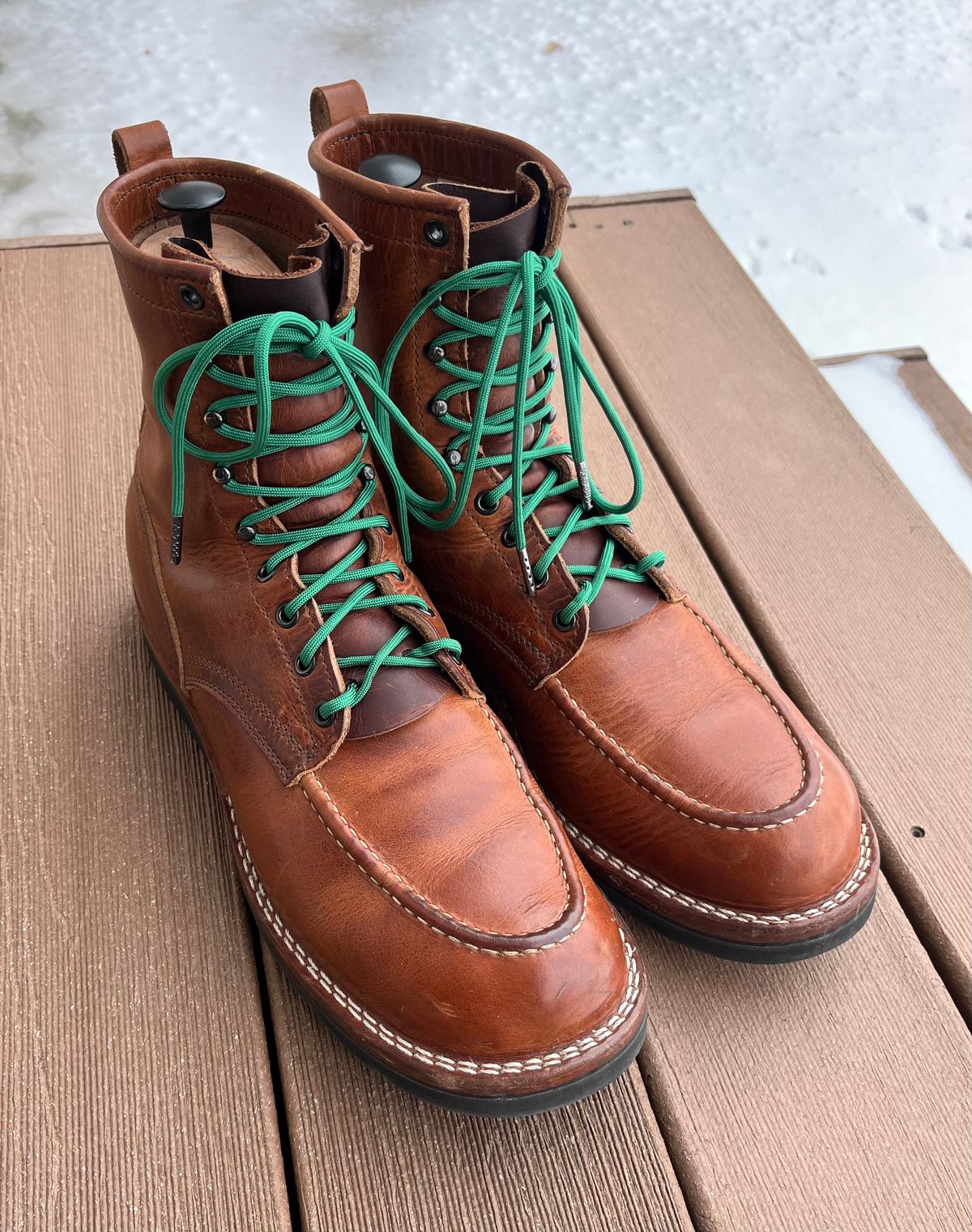 Photo by Gmetal64 on March 14, 2026 of the Nicks Moc Toe in Horween Natural Dublin.