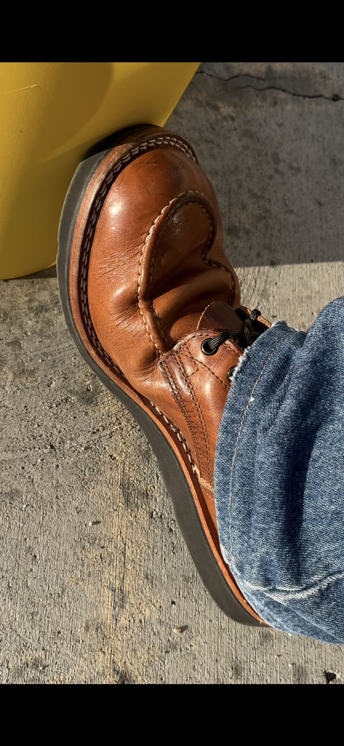 Photo by Gmetal64 on March 20, 2026 of the Nicks Moc Toe in Horween Natural Dublin.