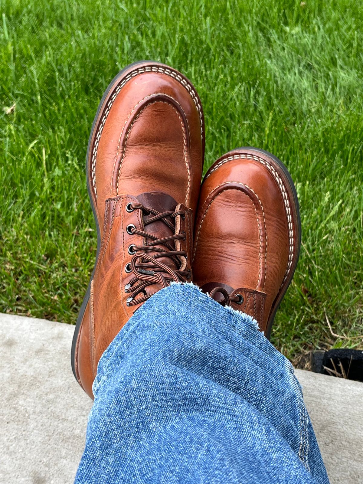 Photo by Gmetal64 on May 31, 2026 of the Nicks Moc Toe in Horween Natural Dublin.