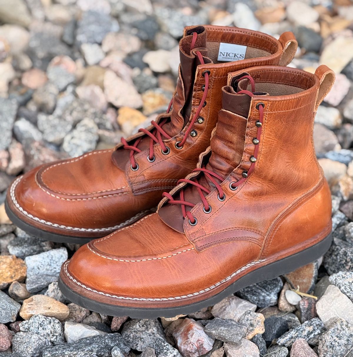 Photo by Gmetal64 on June 6, 2026 of the Nicks Moc Toe in Horween Natural Dublin.