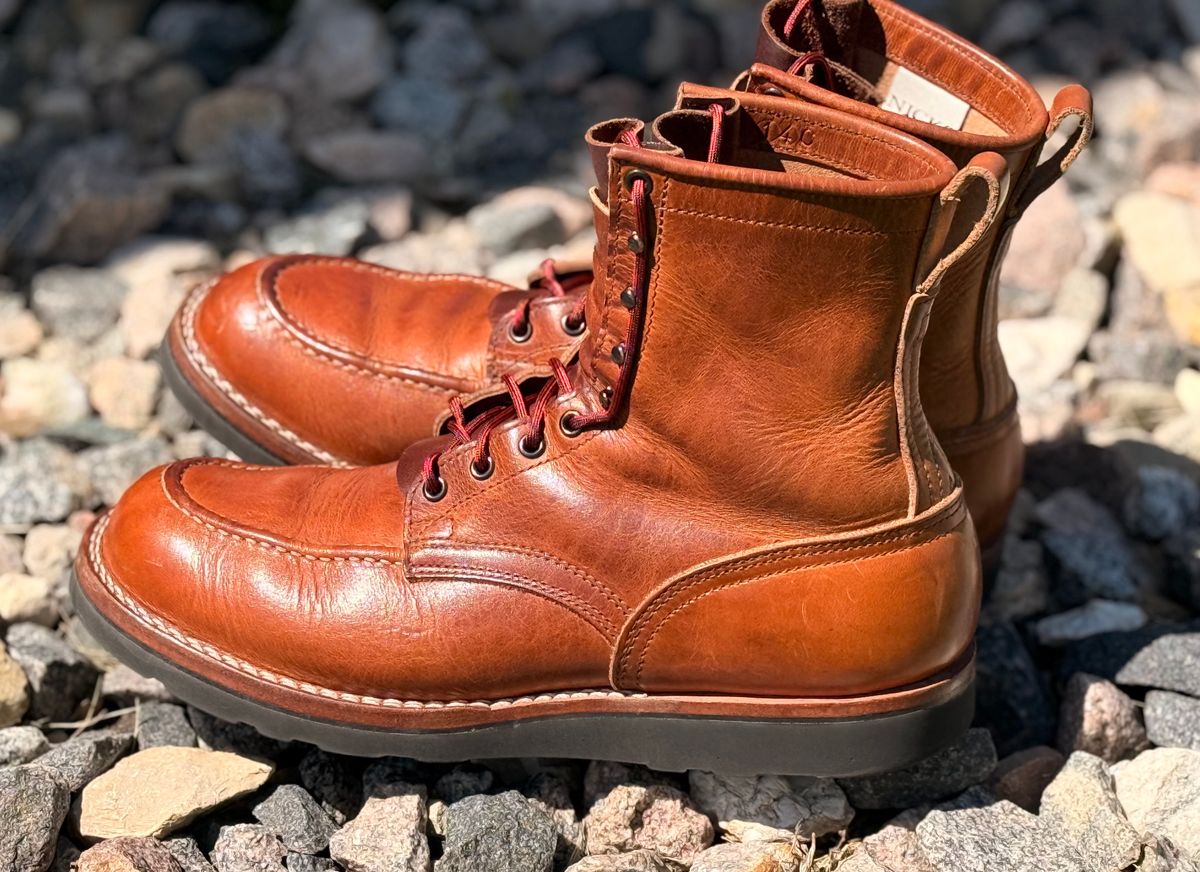 Photo by Gmetal64 on June 6, 2026 of the Nicks Moc Toe in Horween Natural Dublin.