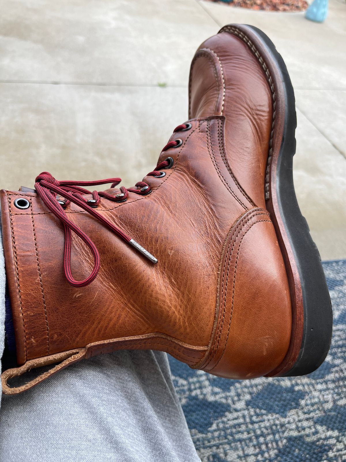 Photo by Gmetal64 on June 28, 2026 of the Nicks Moc Toe in Horween Natural Dublin.
