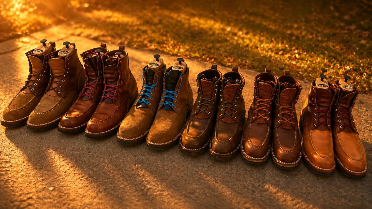 Photo by Gmetal64 on April 23, 2026 of the Nicks Nicks/ WedgeWork in Nicks 1964 Brown Smooth Over 1964 Tan Roughout.