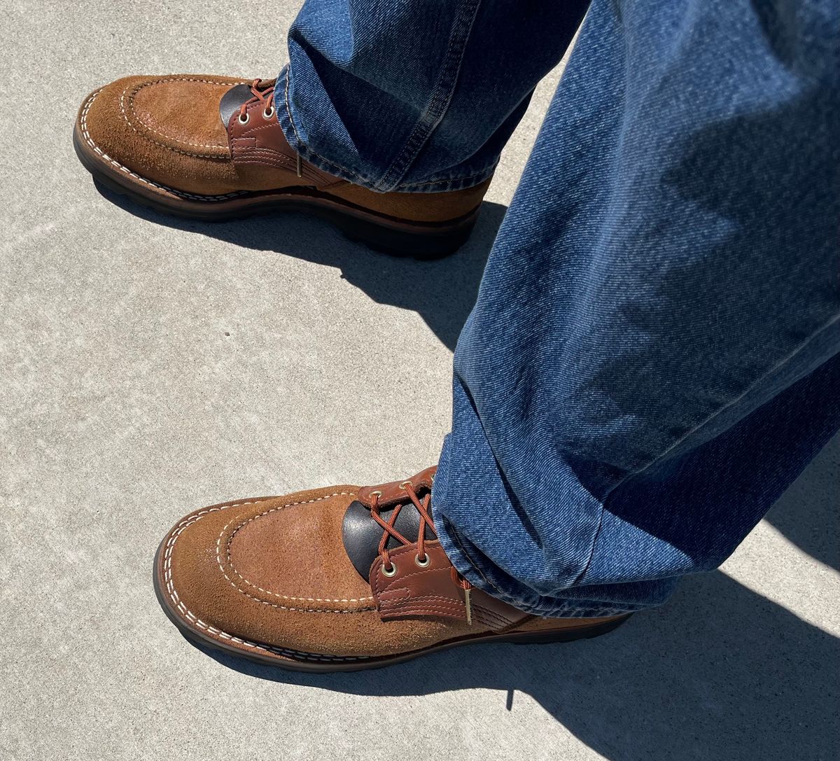 Photo by Gmetal64 on July 5, 2026 of the Nicks Nicks/ WedgeWork in Nicks 1964 Brown Smooth Over 1964 Tan Roughout.