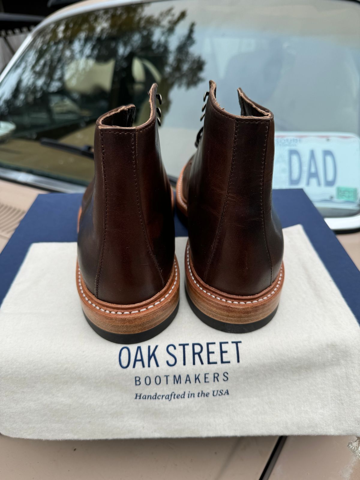 Photo by missouridenimdad on September 24, 2024 of the Oak Street Bootmakers Lakeshore Boot in Horween Brown Nut Dublin.