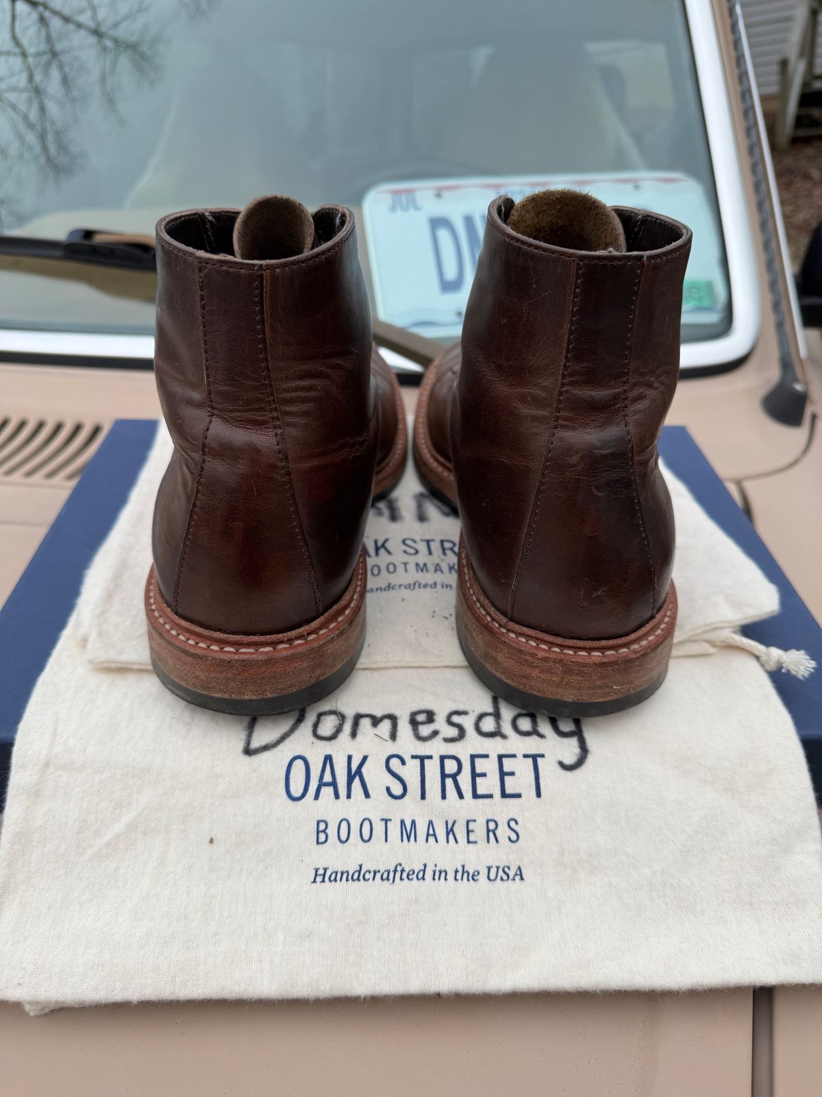 Photo by missouridenimdad on January 2, 2025 of the Oak Street Bootmakers Lakeshore Boot in Horween Brown Nut Dublin.