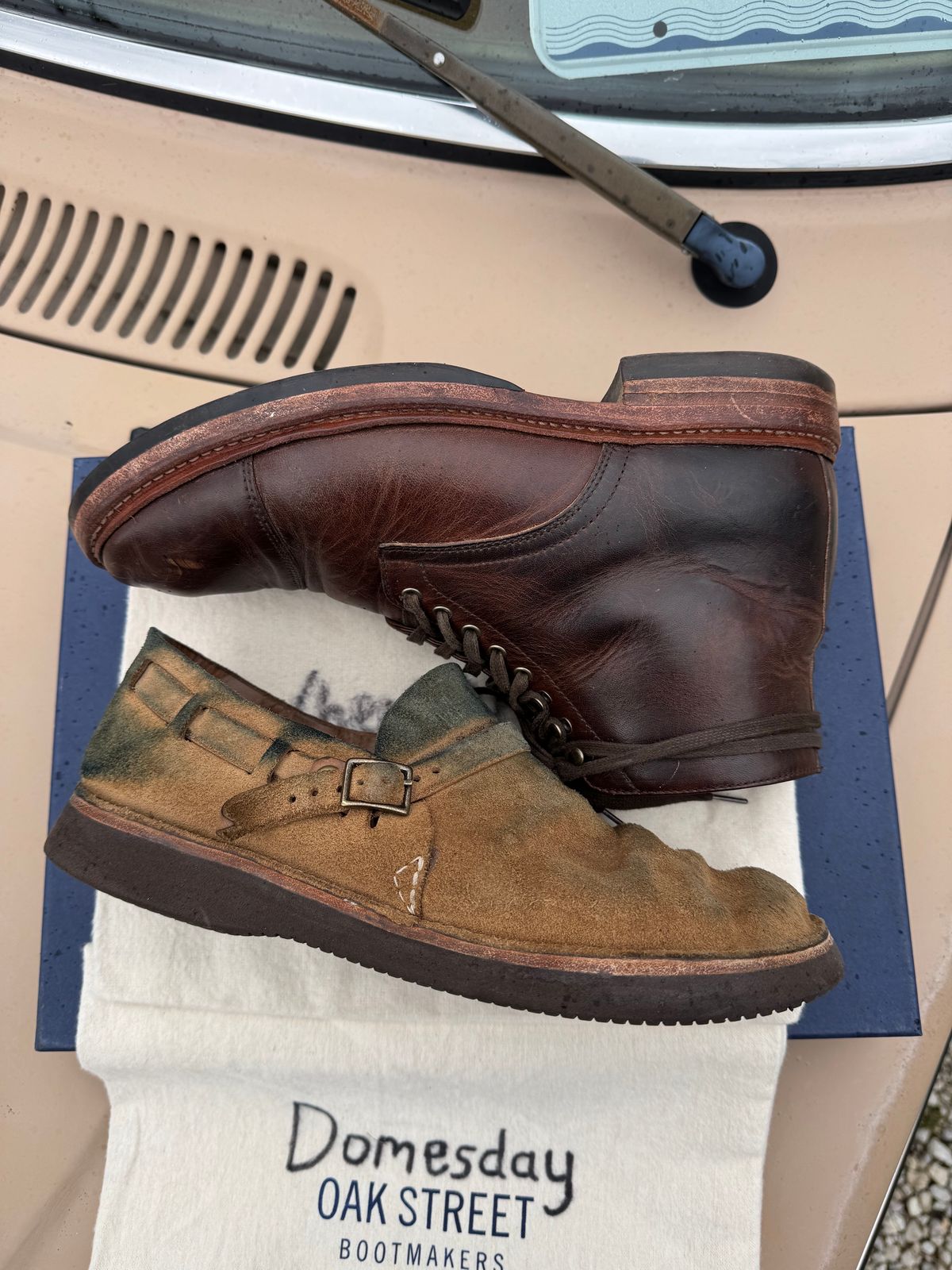 Photo by missouridenimdad on January 31, 2025 of the Oak Street Bootmakers Lakeshore Boot in Horween Brown Nut Dublin.