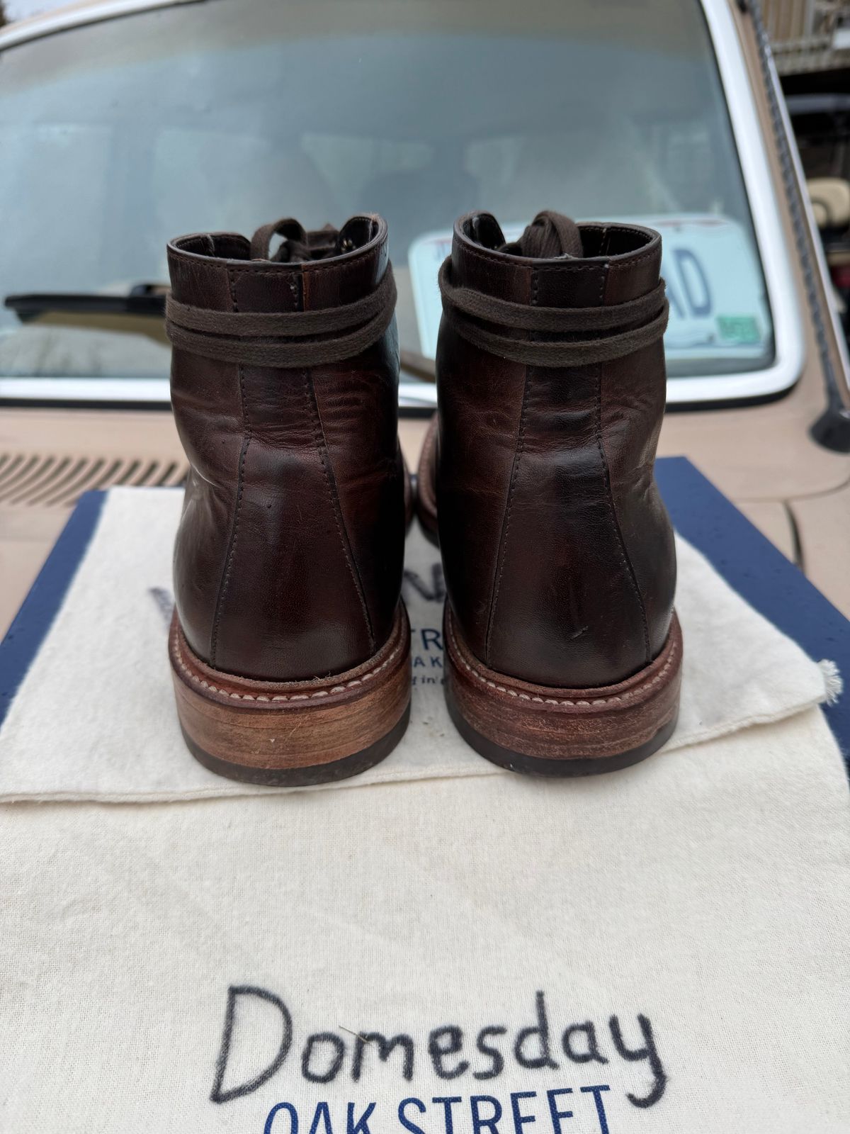 Photo by missouridenimdad on January 31, 2025 of the Oak Street Bootmakers Lakeshore Boot in Horween Brown Nut Dublin.