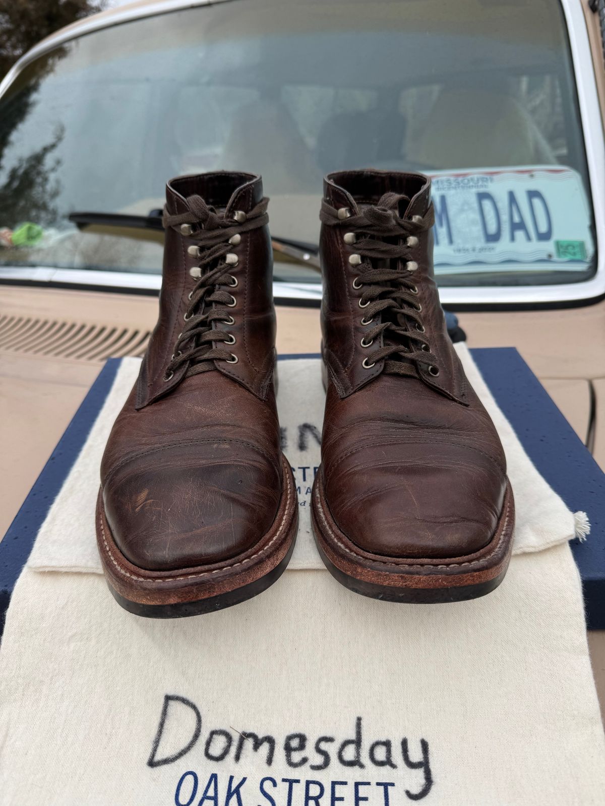 Photo by missouridenimdad on January 31, 2025 of the Oak Street Bootmakers Lakeshore Boot in Horween Brown Nut Dublin.