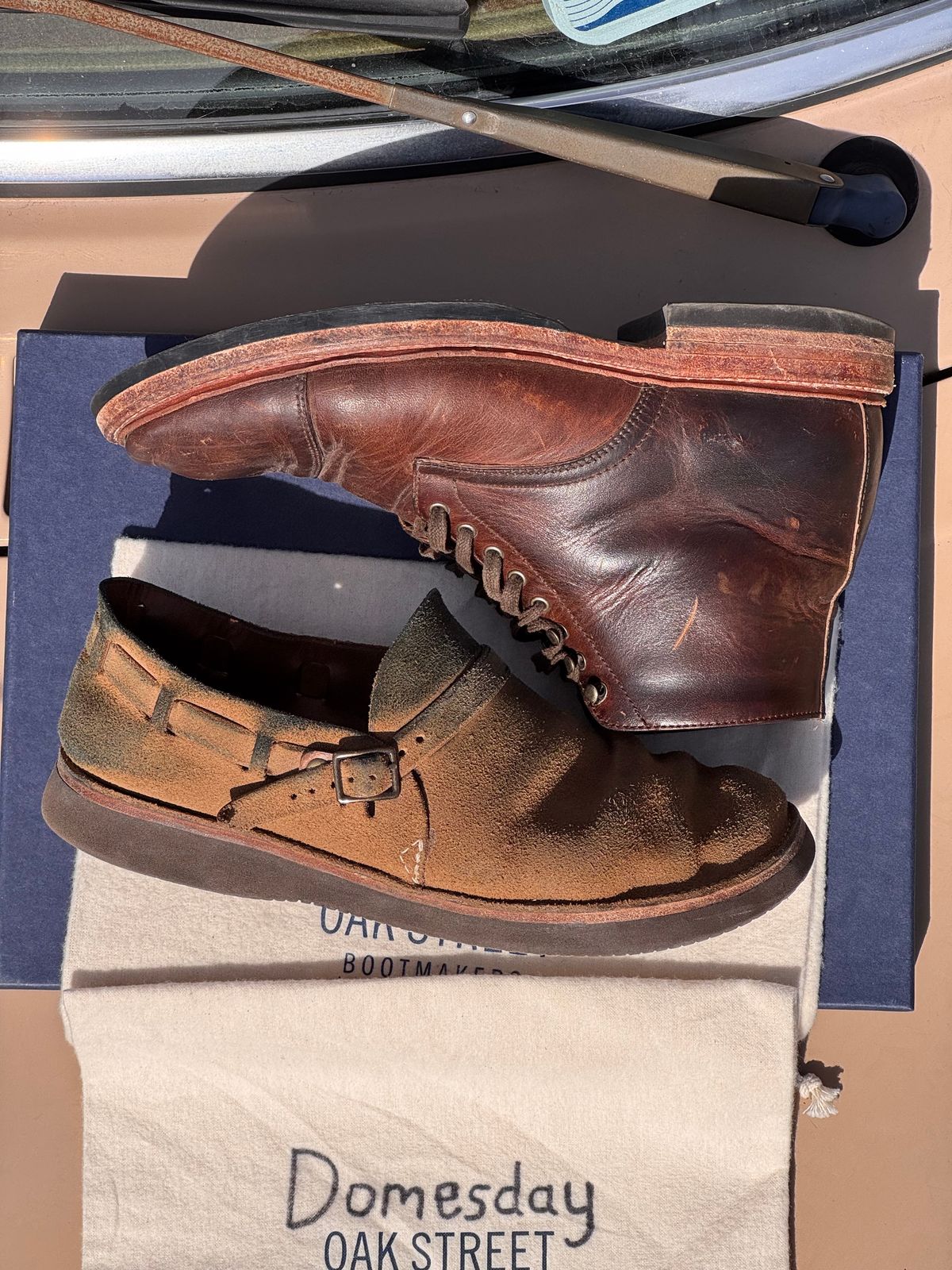 Photo by missouridenimdad on March 3, 2025 of the Oak Street Bootmakers Lakeshore Boot in Horween Brown Nut Dublin.