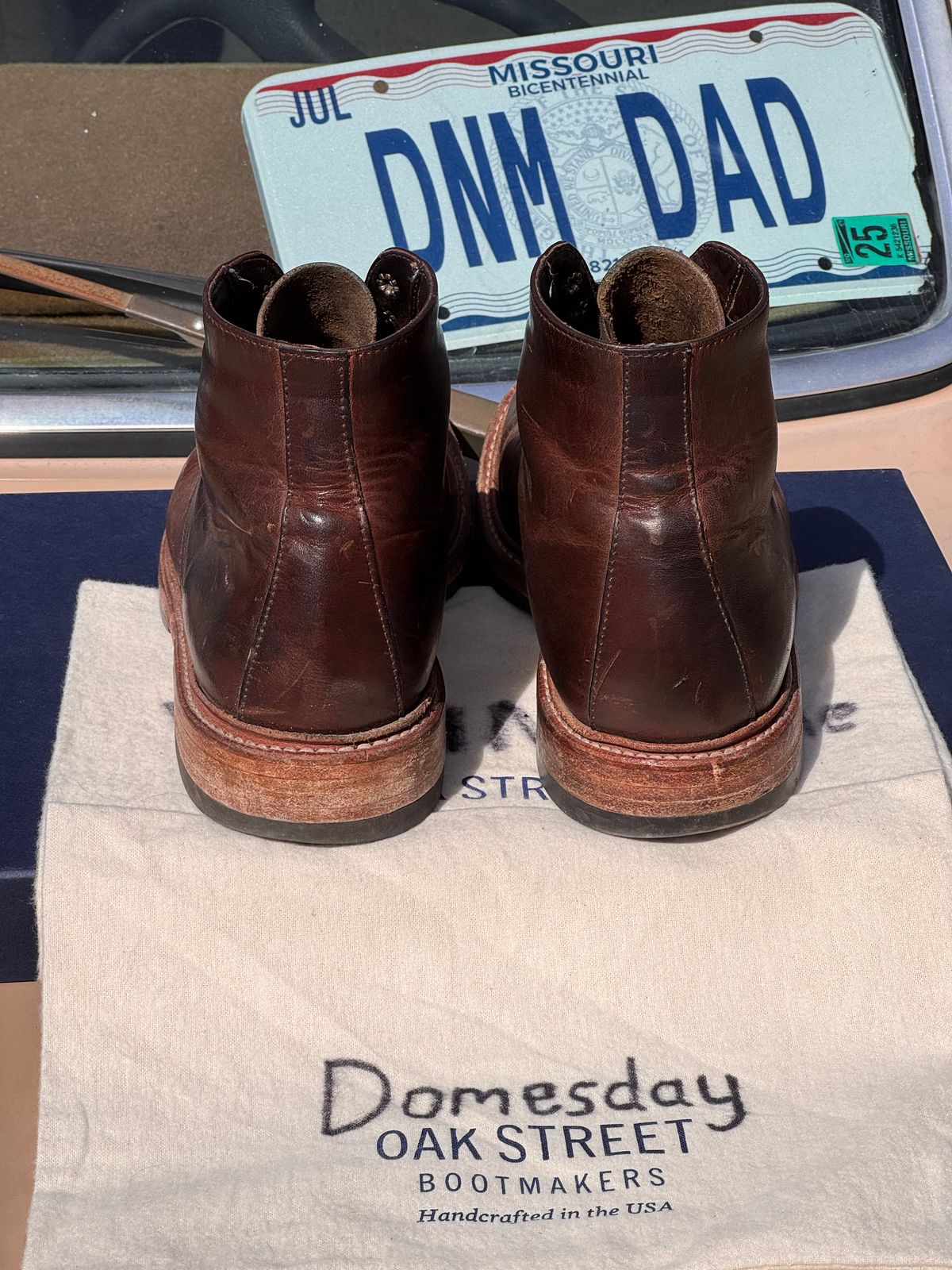 Photo by missouridenimdad on March 3, 2025 of the Oak Street Bootmakers Lakeshore Boot in Horween Brown Nut Dublin.
