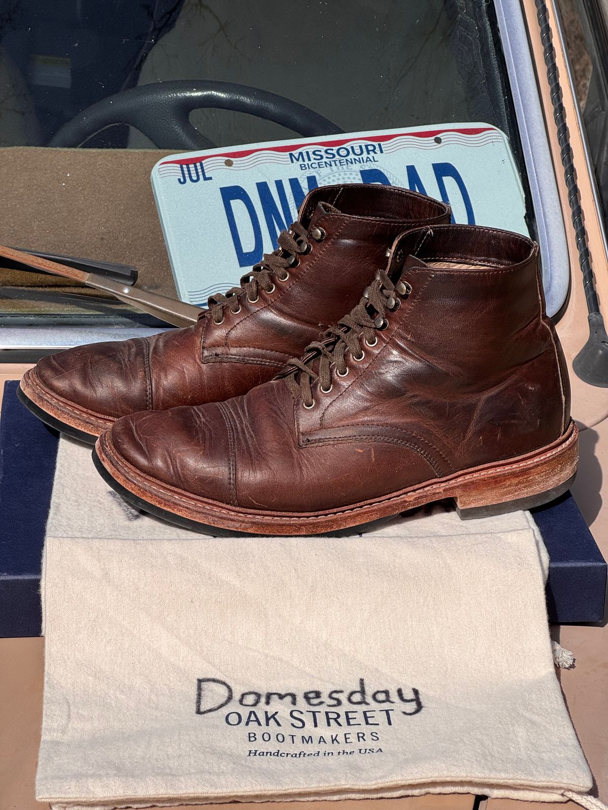 Photo by missouridenimdad on March 3, 2025 of the Oak Street Bootmakers Lakeshore Boot in Horween Brown Nut Dublin.