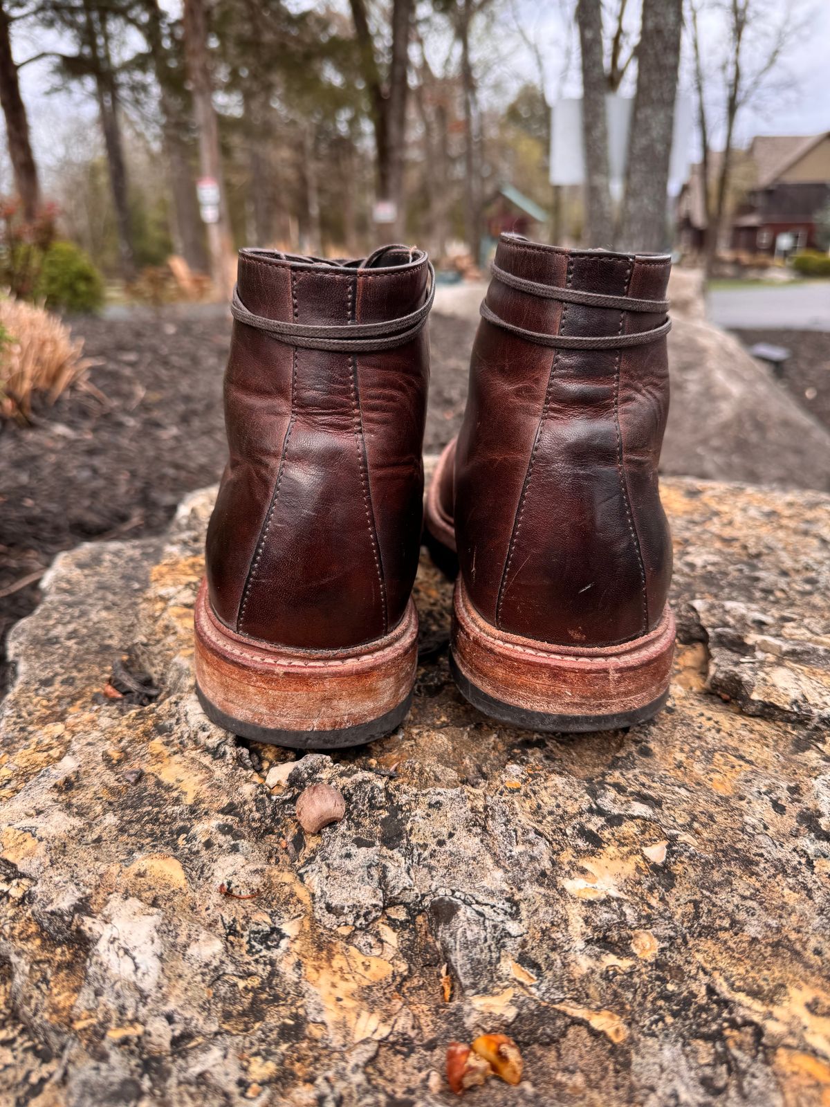 Photo by missouridenimdad on March 29, 2025 of the Oak Street Bootmakers Lakeshore Boot in Horween Brown Nut Dublin.