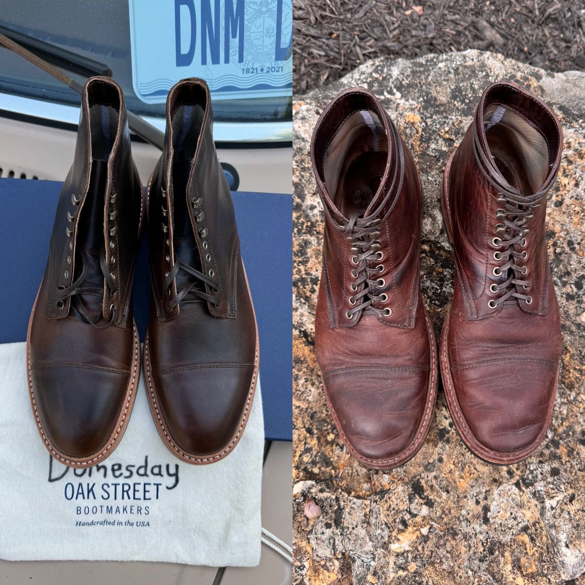 Photo by missouridenimdad on March 31, 2025 of the Oak Street Bootmakers Lakeshore Boot in Horween Brown Nut Dublin.
