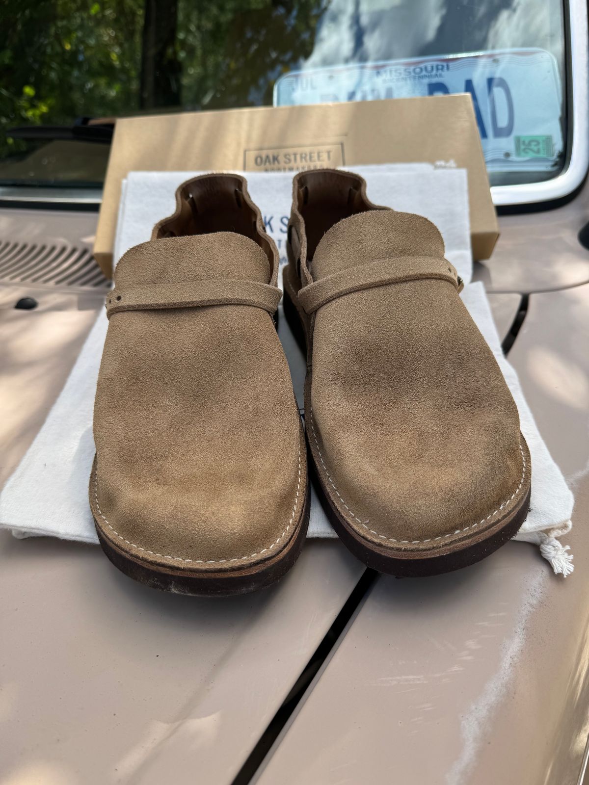 Photo by missouridenimdad on September 25, 2024 of the Oak Street Bootmakers Country Loafer in Horween Natural Chromexcel Roughout.