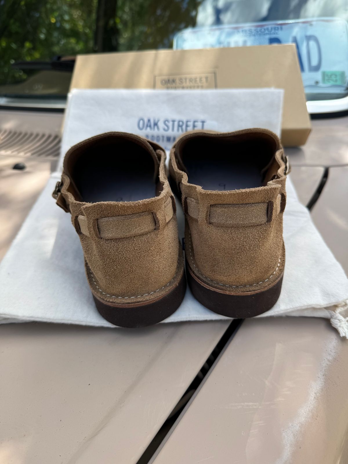 Photo by missouridenimdad on September 25, 2024 of the Oak Street Bootmakers Country Loafer in Horween Natural Chromexcel Roughout.