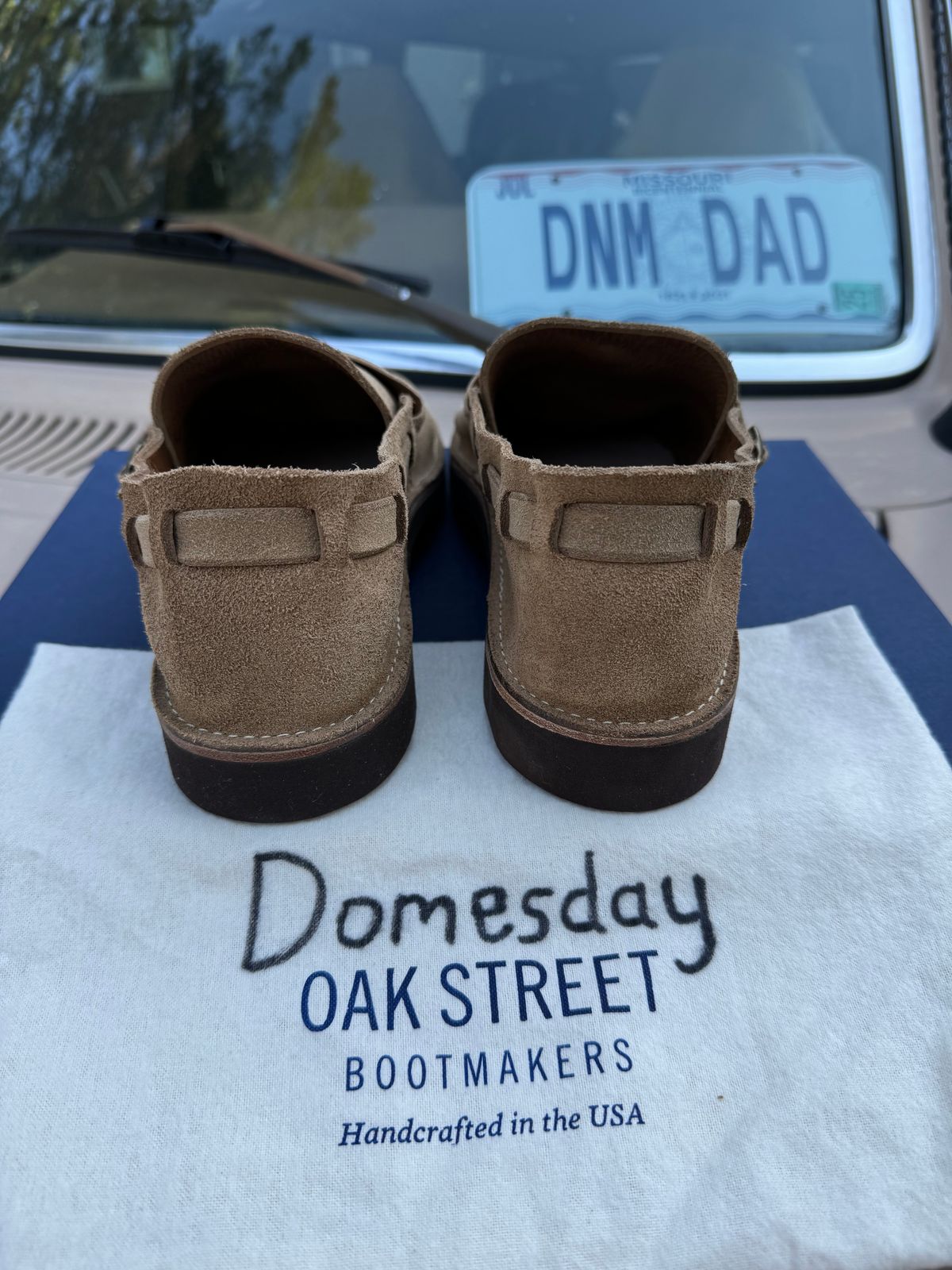 Photo by missouridenimdad on October 1, 2024 of the Oak Street Bootmakers Country Loafer in Horween Natural Chromexcel Roughout.