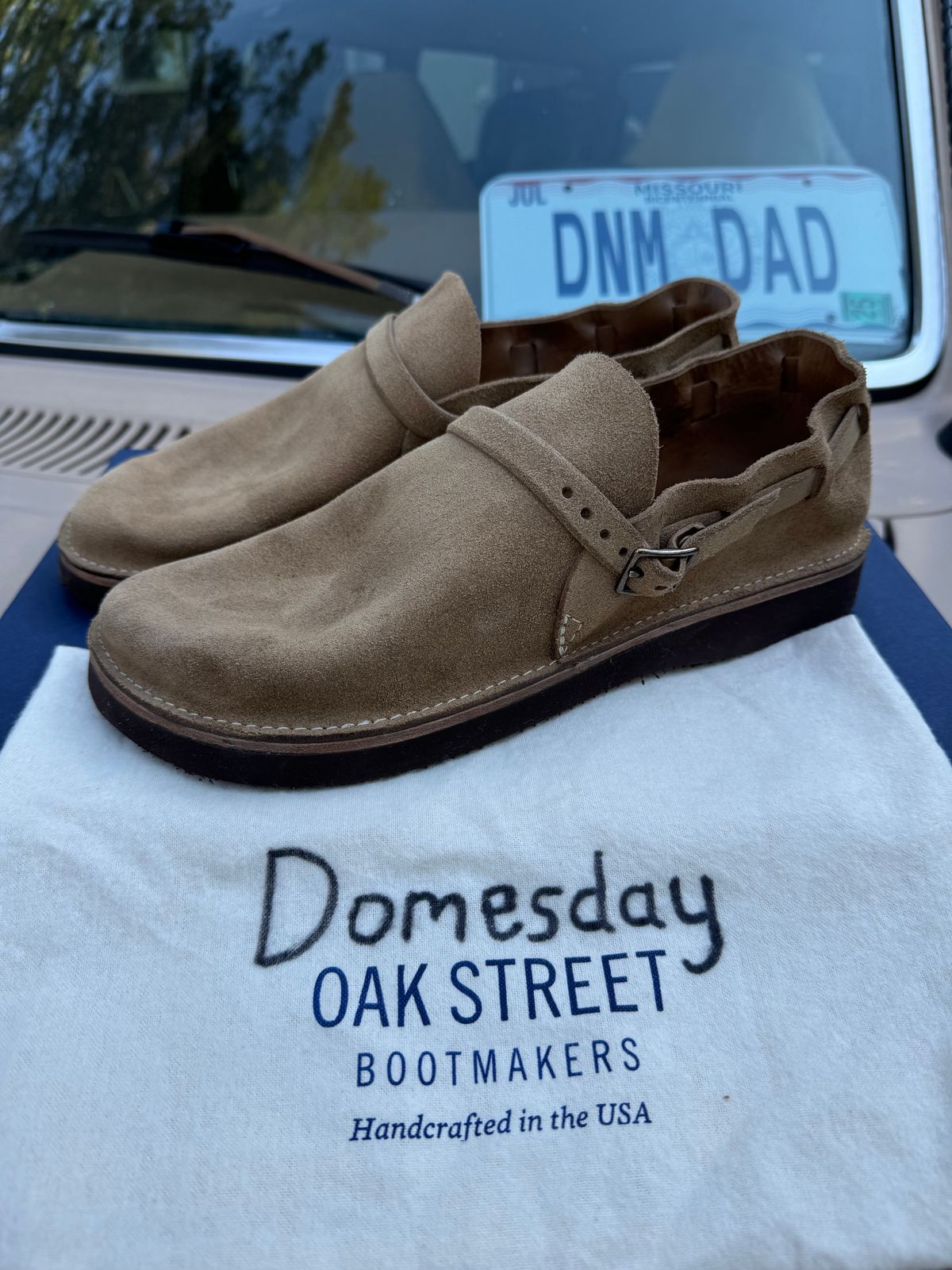 Photo by missouridenimdad on October 1, 2024 of the Oak Street Bootmakers Country Loafer in Horween Natural Chromexcel Roughout.