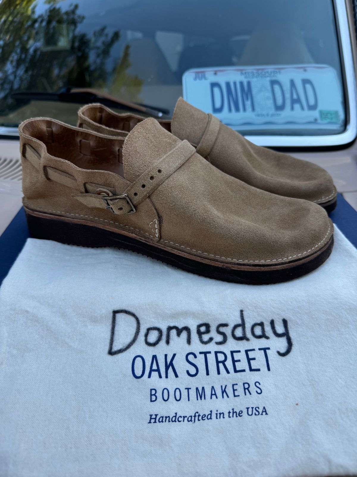 Photo by missouridenimdad on October 1, 2024 of the Oak Street Bootmakers Country Loafer in Horween Natural Chromexcel Roughout.