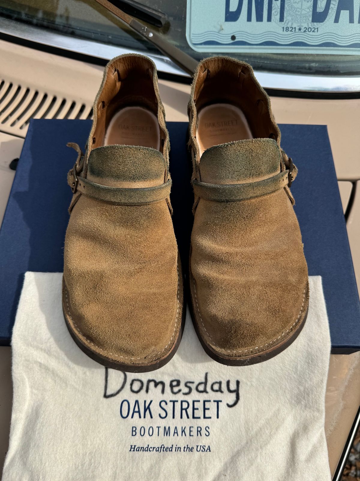 Photo by missouridenimdad on October 28, 2024 of the Oak Street Bootmakers Country Loafer in Horween Natural Chromexcel Roughout.