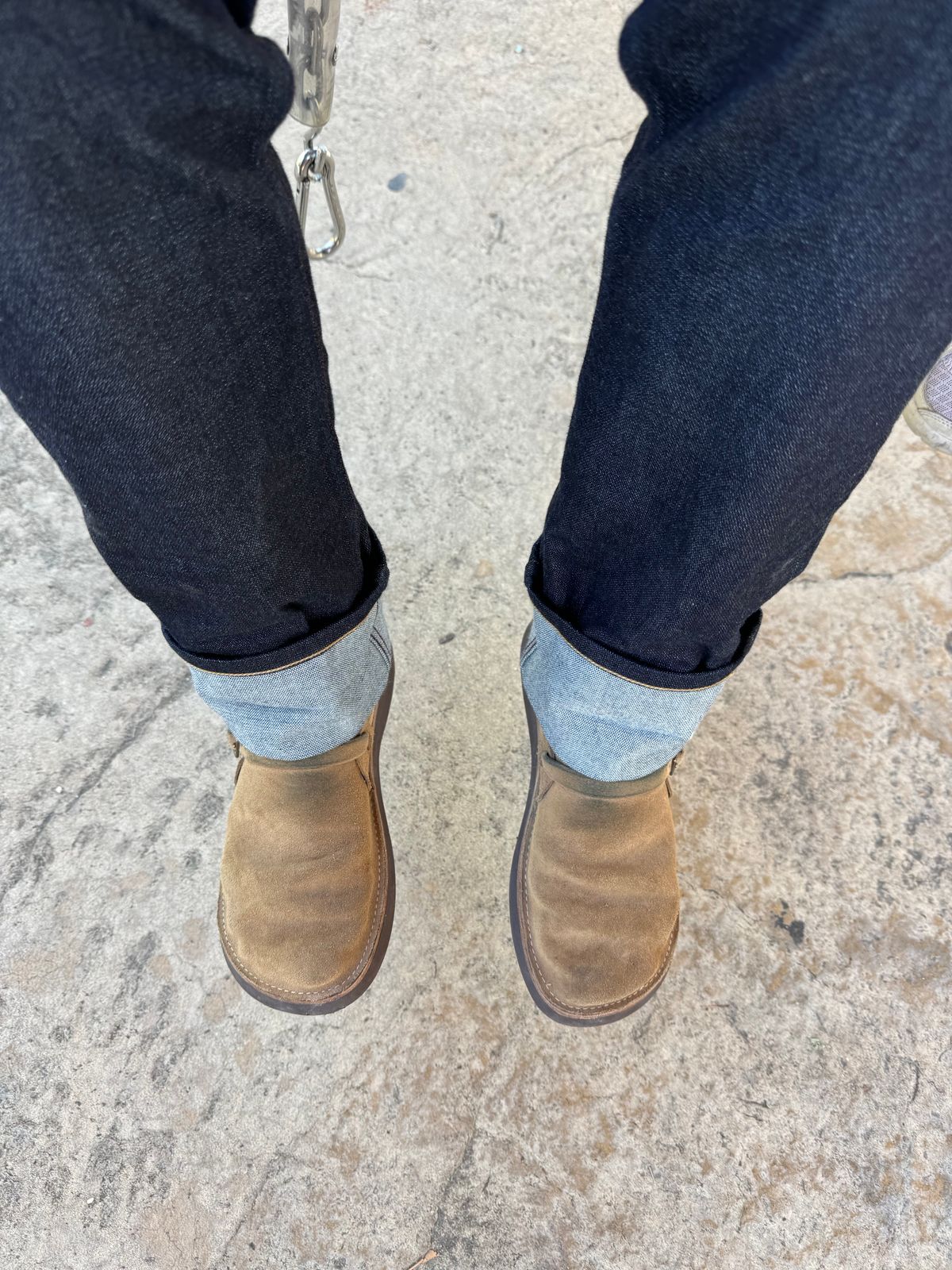 Photo by missouridenimdad on November 2, 2024 of the Oak Street Bootmakers Country Loafer in Horween Natural Chromexcel Roughout.