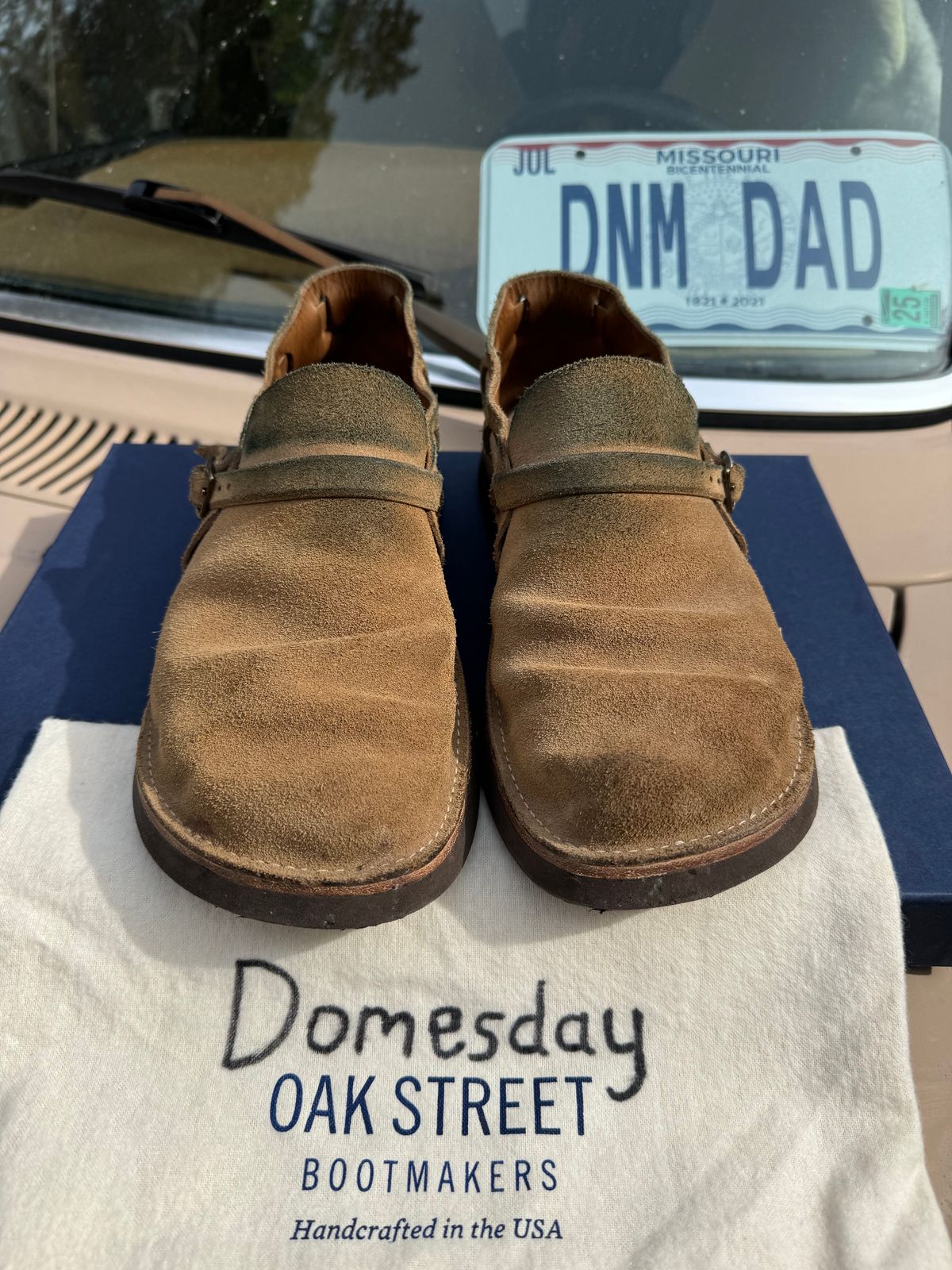 Photo by missouridenimdad on November 2, 2024 of the Oak Street Bootmakers Country Loafer in Horween Natural Chromexcel Roughout.