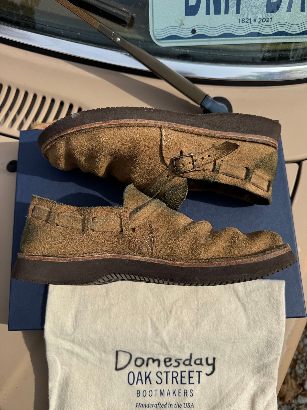 Photo by missouridenimdad on November 2, 2024 of the Oak Street Bootmakers Country Loafer in Horween Natural Chromexcel Roughout.