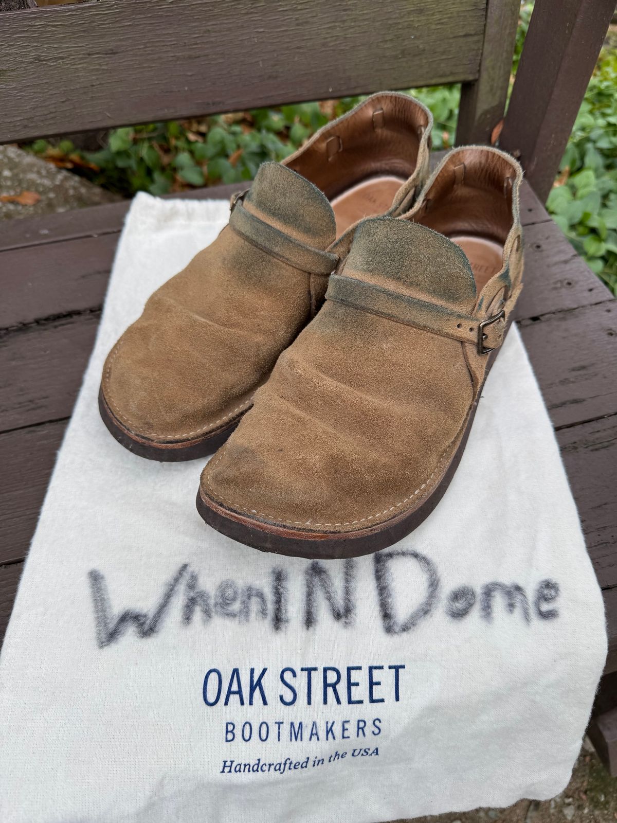 Photo by missouridenimdad on November 2, 2024 of the Oak Street Bootmakers Country Loafer in Horween Natural Chromexcel Roughout.