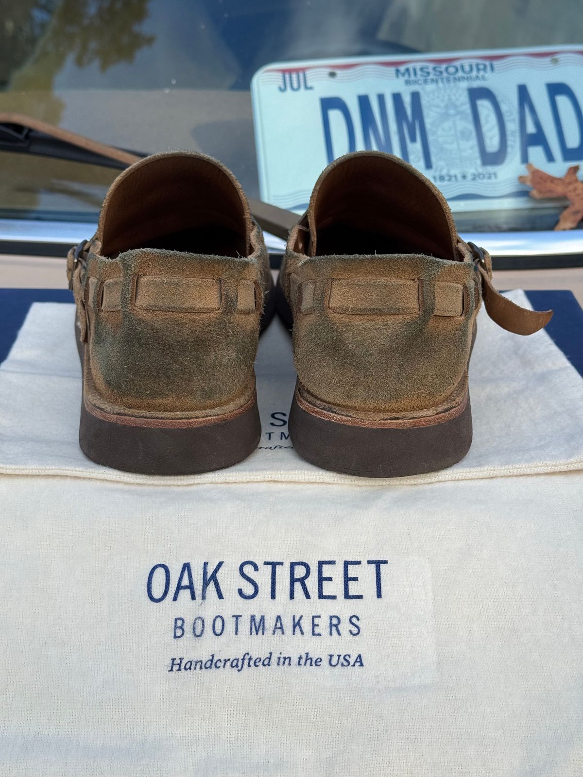 Photo by missouridenimdad on December 1, 2024 of the Oak Street Bootmakers Country Loafer in Horween Natural Chromexcel Roughout.