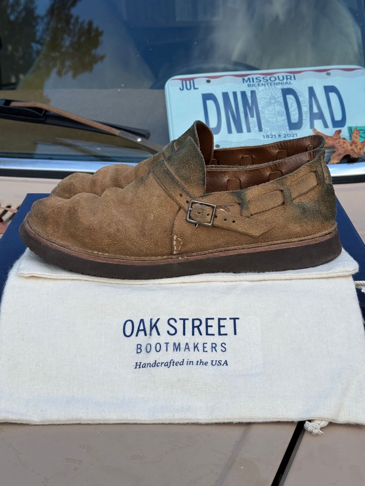 Photo by missouridenimdad on December 1, 2024 of the Oak Street Bootmakers Country Loafer in Horween Natural Chromexcel Roughout.