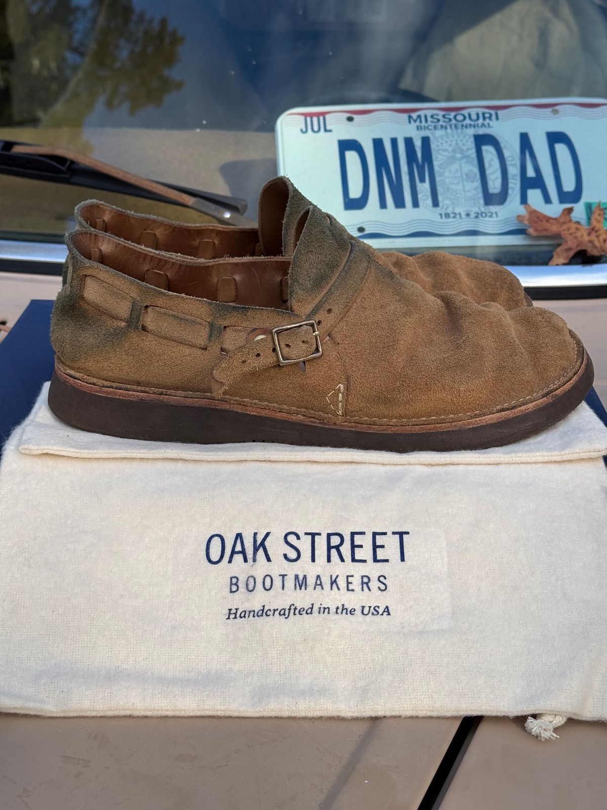 Photo by missouridenimdad on December 1, 2024 of the Oak Street Bootmakers Country Loafer in Horween Natural Chromexcel Roughout.