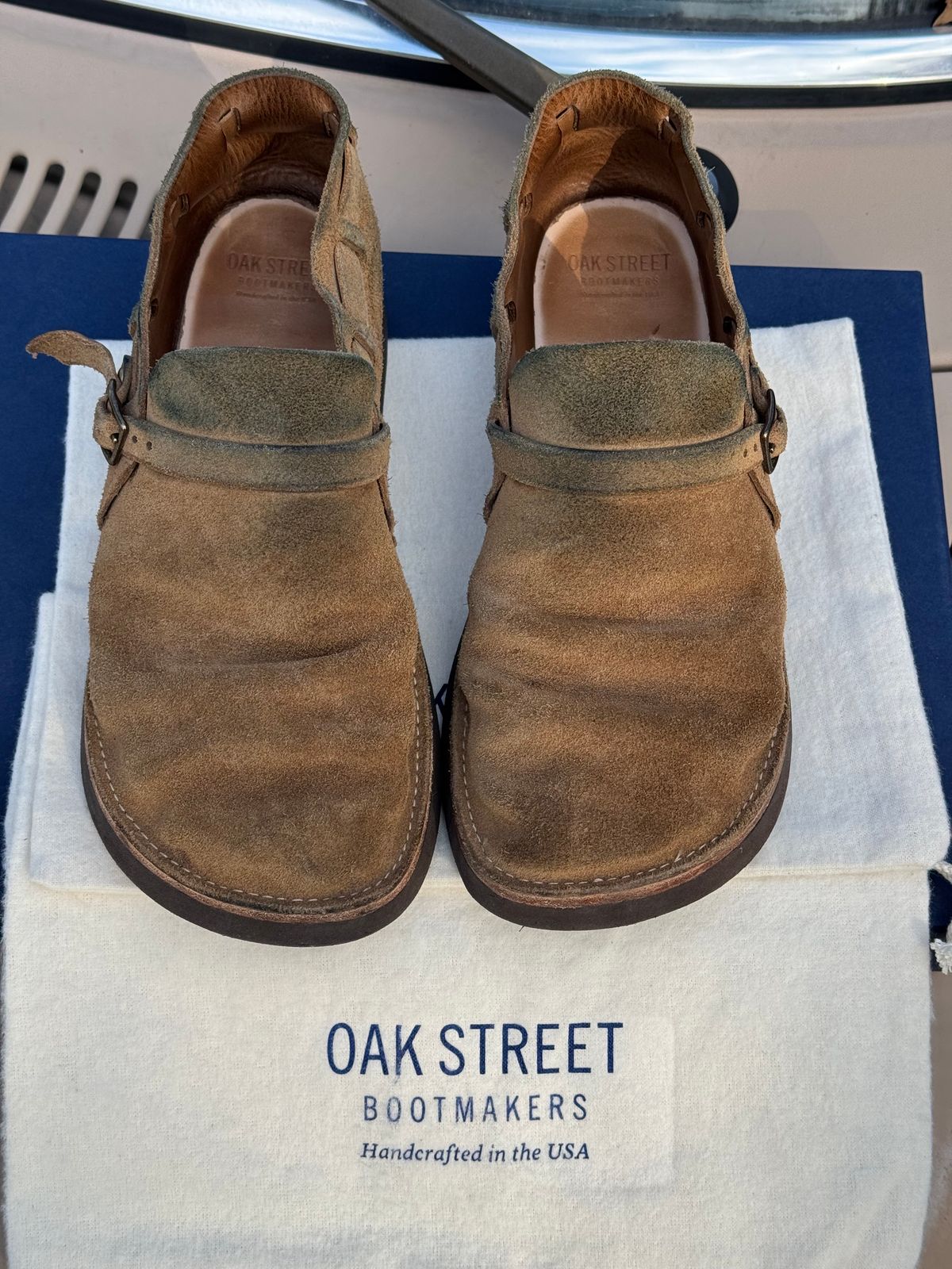 Photo by missouridenimdad on December 1, 2024 of the Oak Street Bootmakers Country Loafer in Horween Natural Chromexcel Roughout.