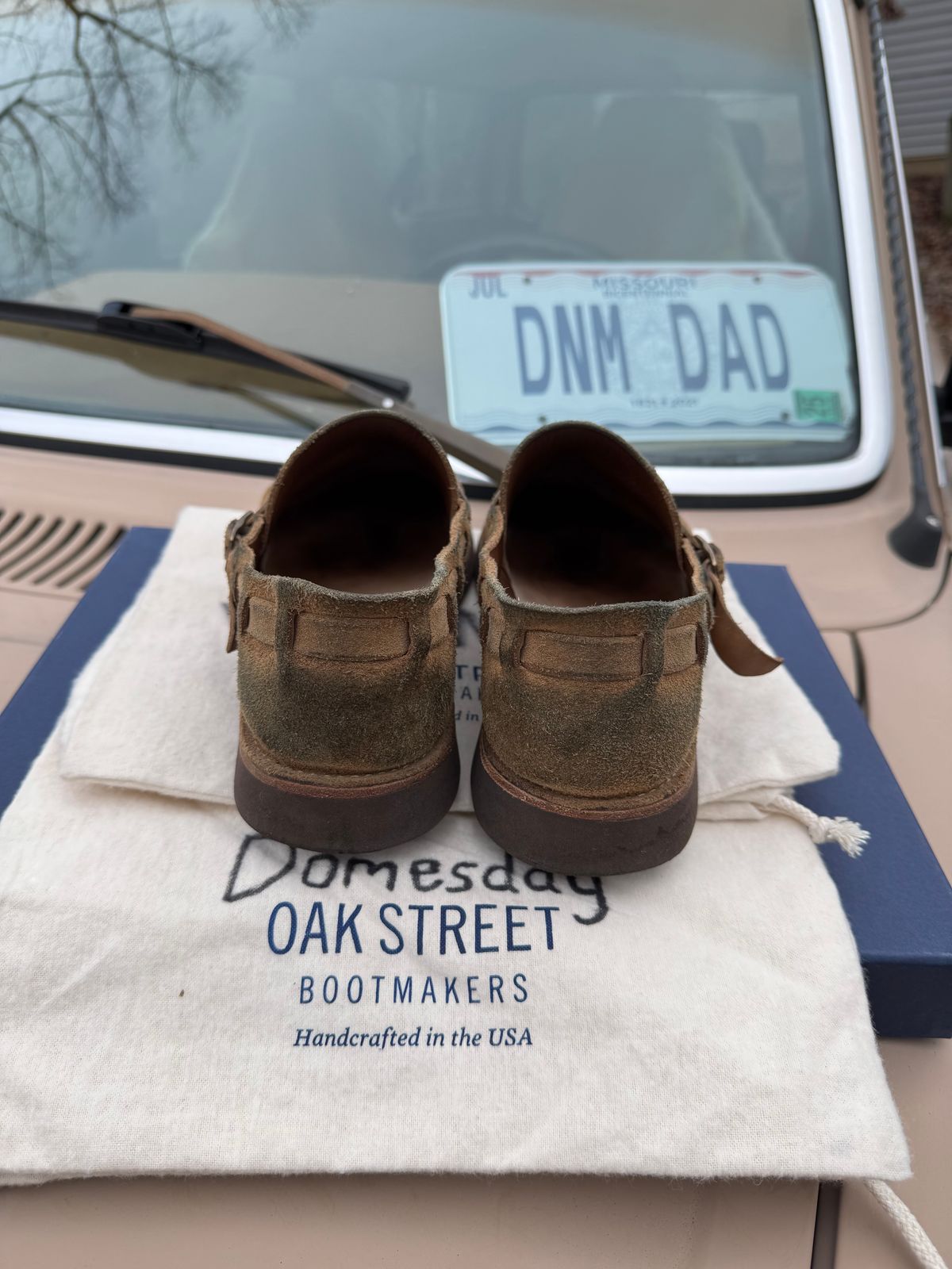 Photo by missouridenimdad on January 2, 2025 of the Oak Street Bootmakers Country Loafer in Horween Natural Chromexcel Roughout.