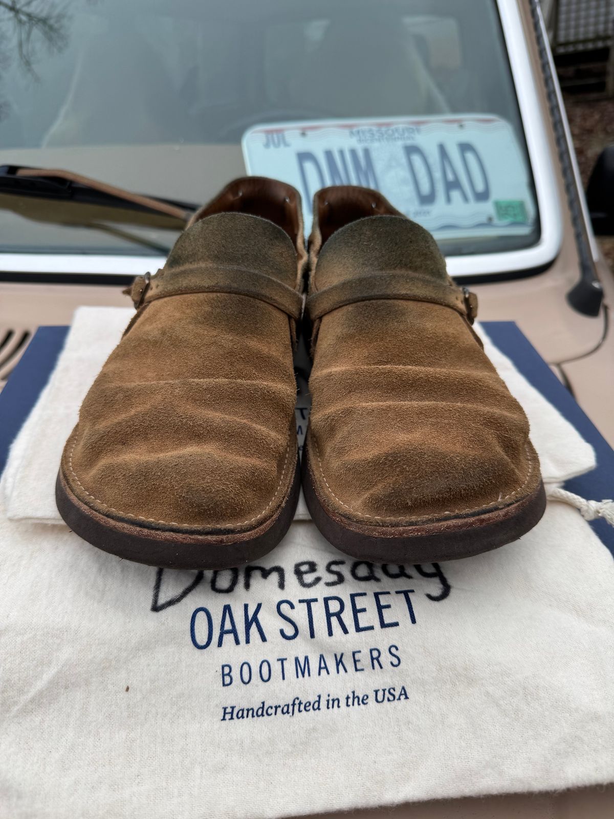 Photo by missouridenimdad on January 2, 2025 of the Oak Street Bootmakers Country Loafer in Horween Natural Chromexcel Roughout.