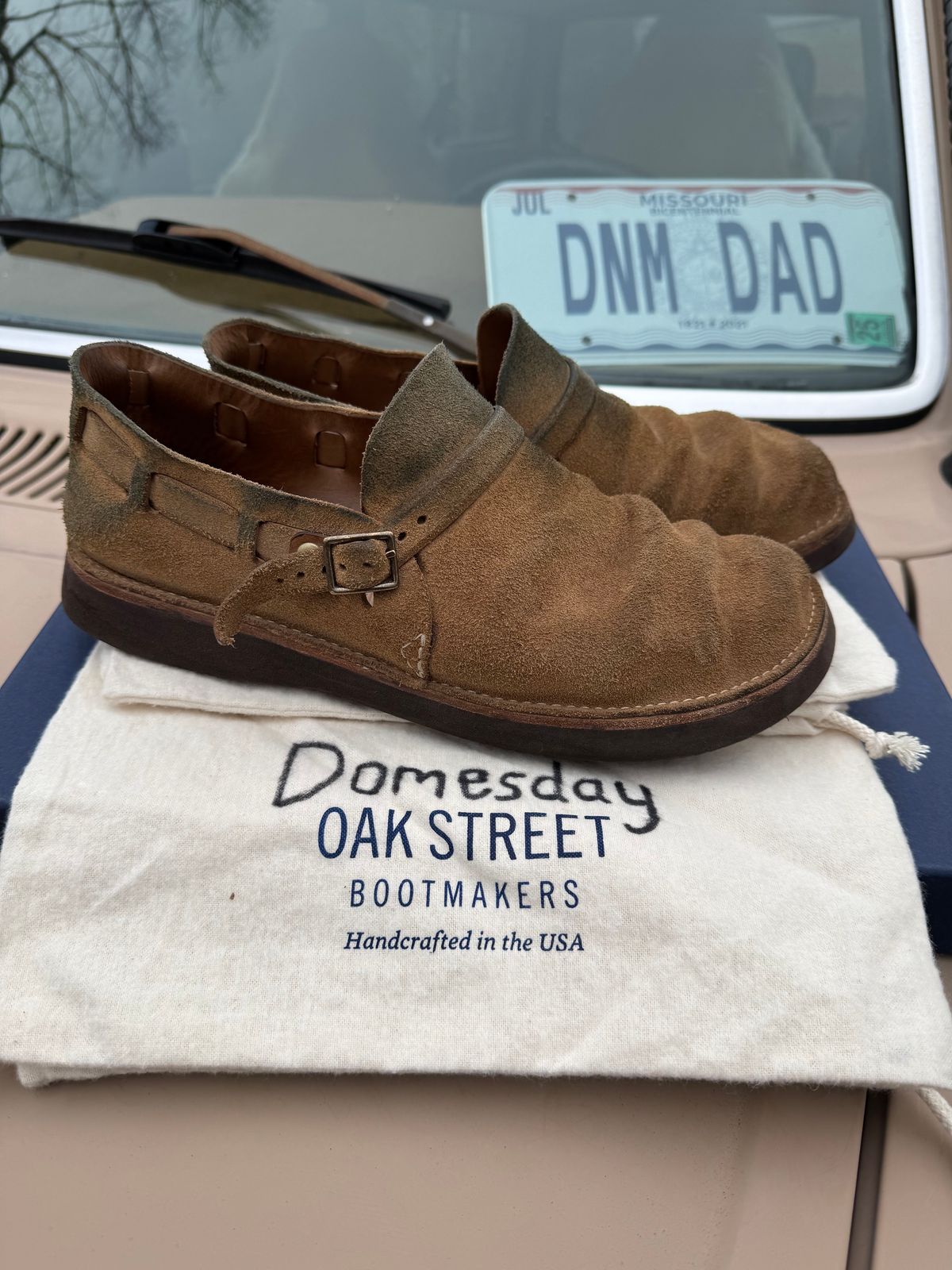 Photo by missouridenimdad on January 2, 2025 of the Oak Street Bootmakers Country Loafer in Horween Natural Chromexcel Roughout.