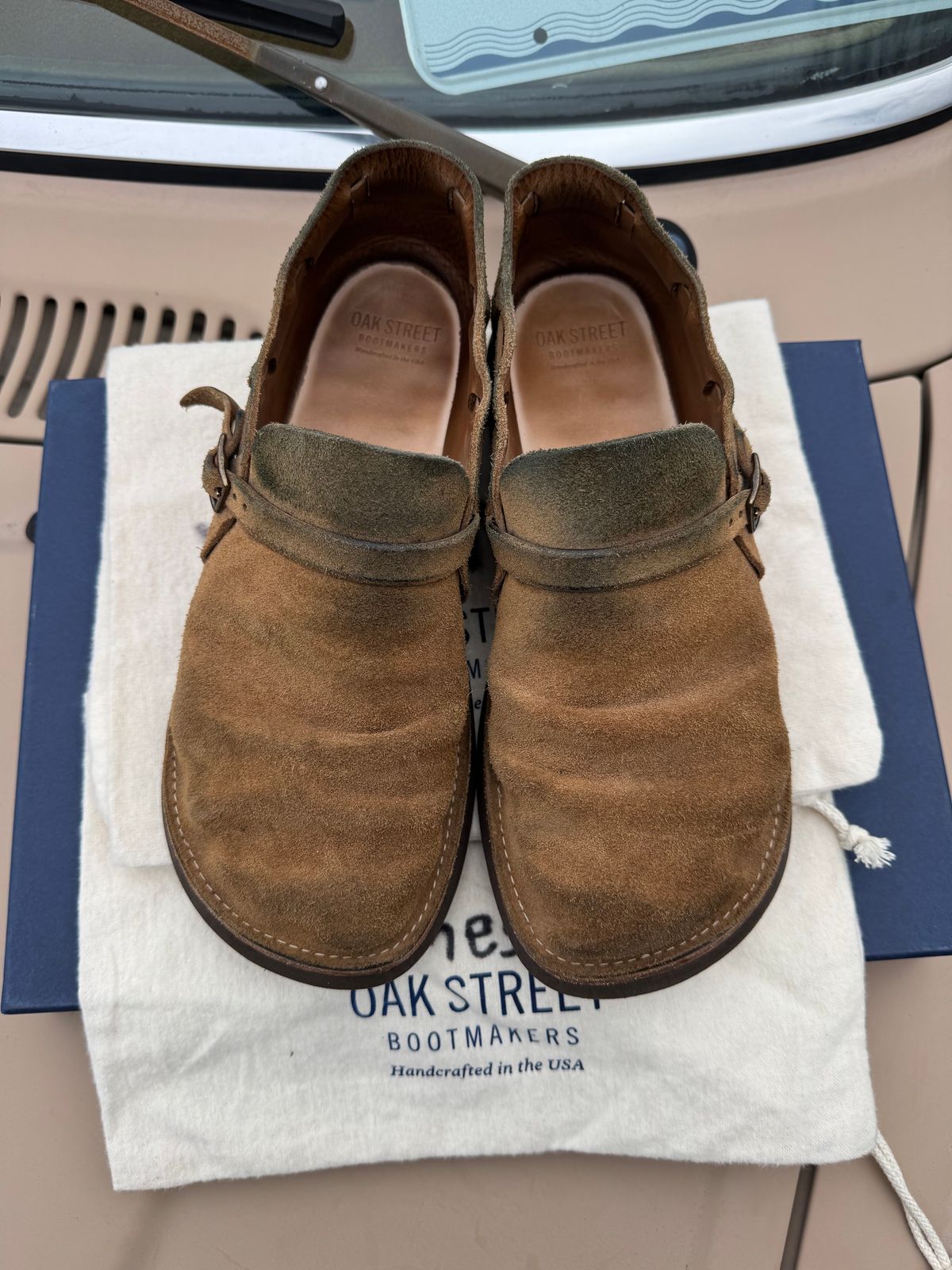 Photo by missouridenimdad on January 2, 2025 of the Oak Street Bootmakers Country Loafer in Horween Natural Chromexcel Roughout.