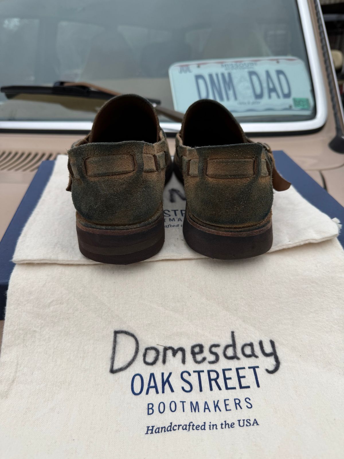 Photo by missouridenimdad on January 31, 2025 of the Oak Street Bootmakers Country Loafer in Horween Natural Chromexcel Roughout.