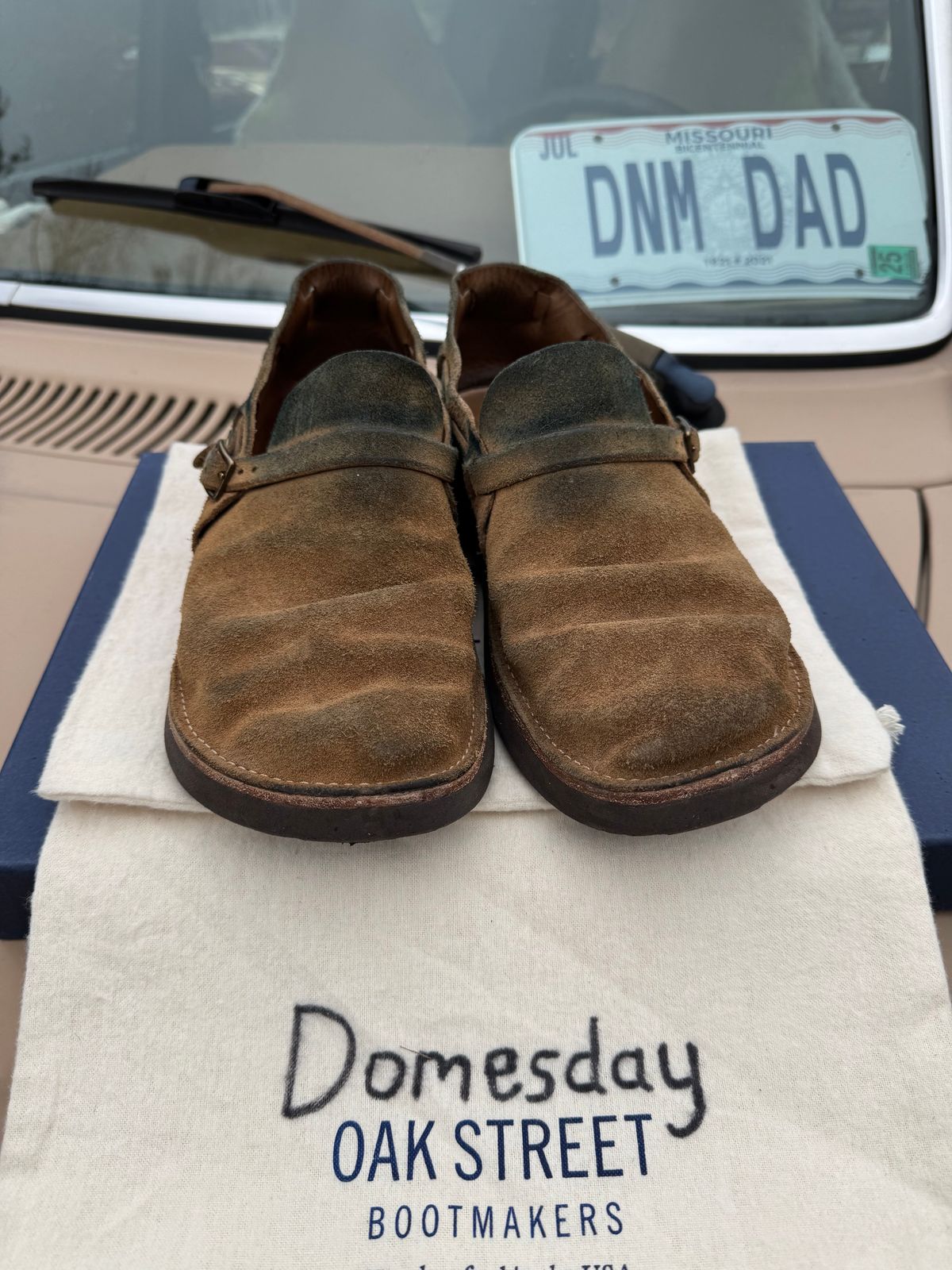 Photo by missouridenimdad on January 31, 2025 of the Oak Street Bootmakers Country Loafer in Horween Natural Chromexcel Roughout.