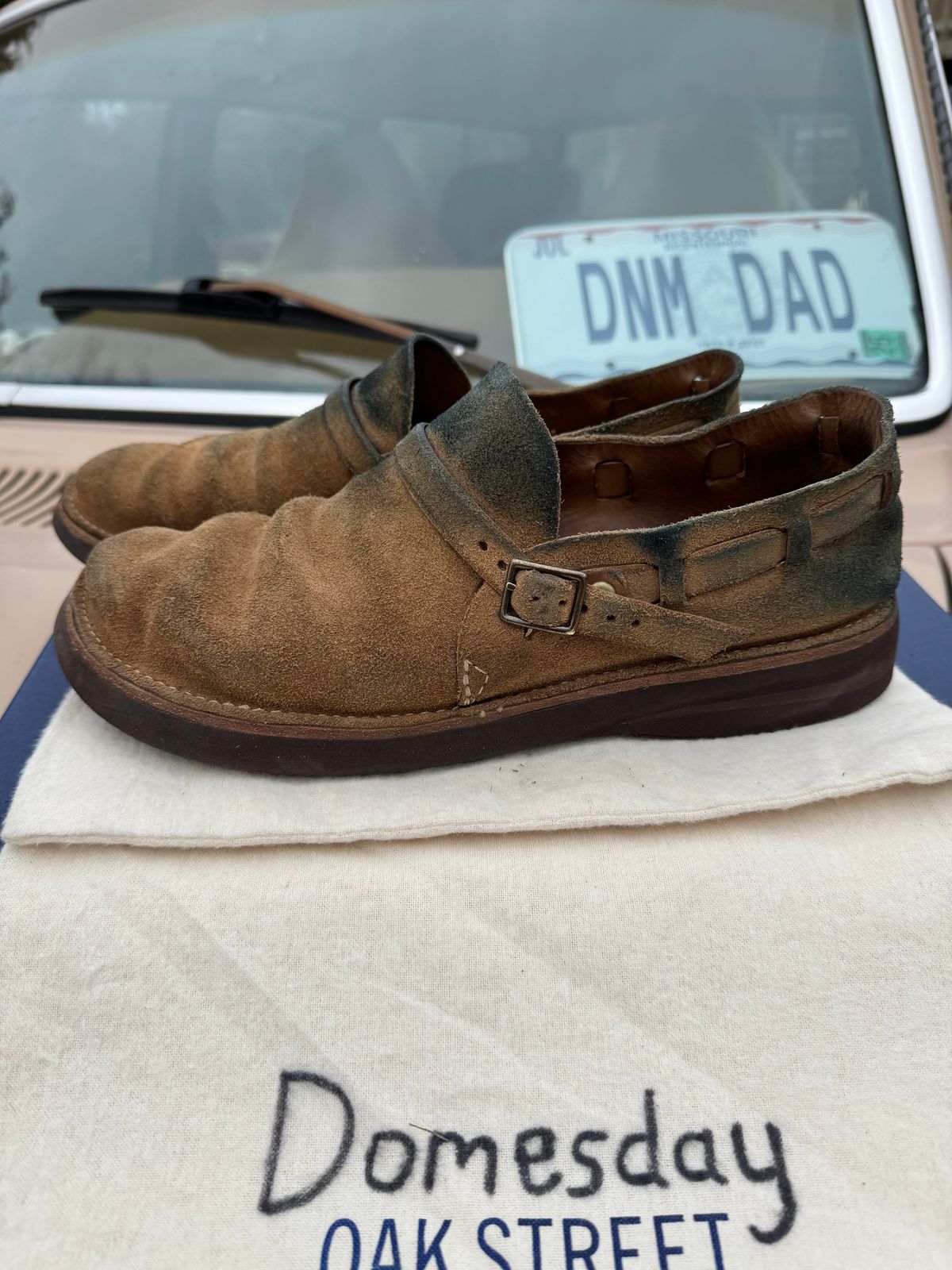 Photo by missouridenimdad on January 31, 2025 of the Oak Street Bootmakers Country Loafer in Horween Natural Chromexcel Roughout.