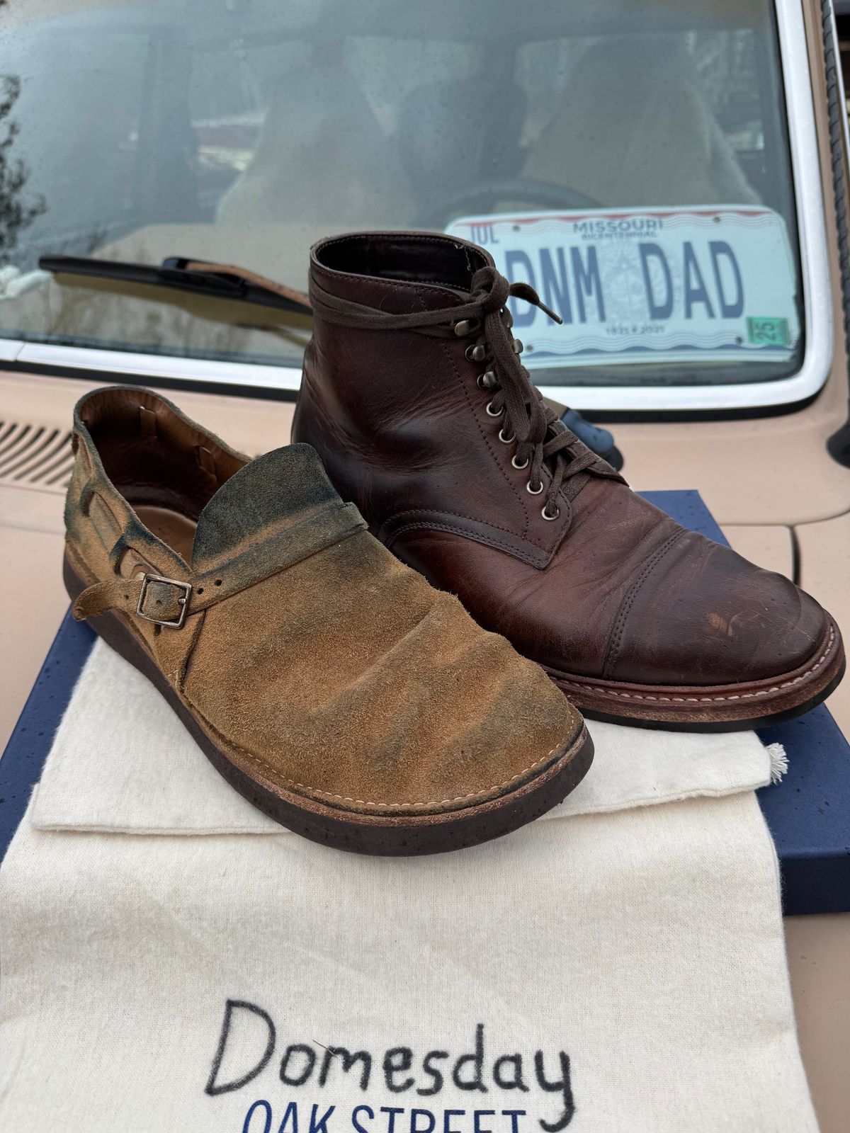 Photo by missouridenimdad on January 31, 2025 of the Oak Street Bootmakers Country Loafer in Horween Natural Chromexcel Roughout.