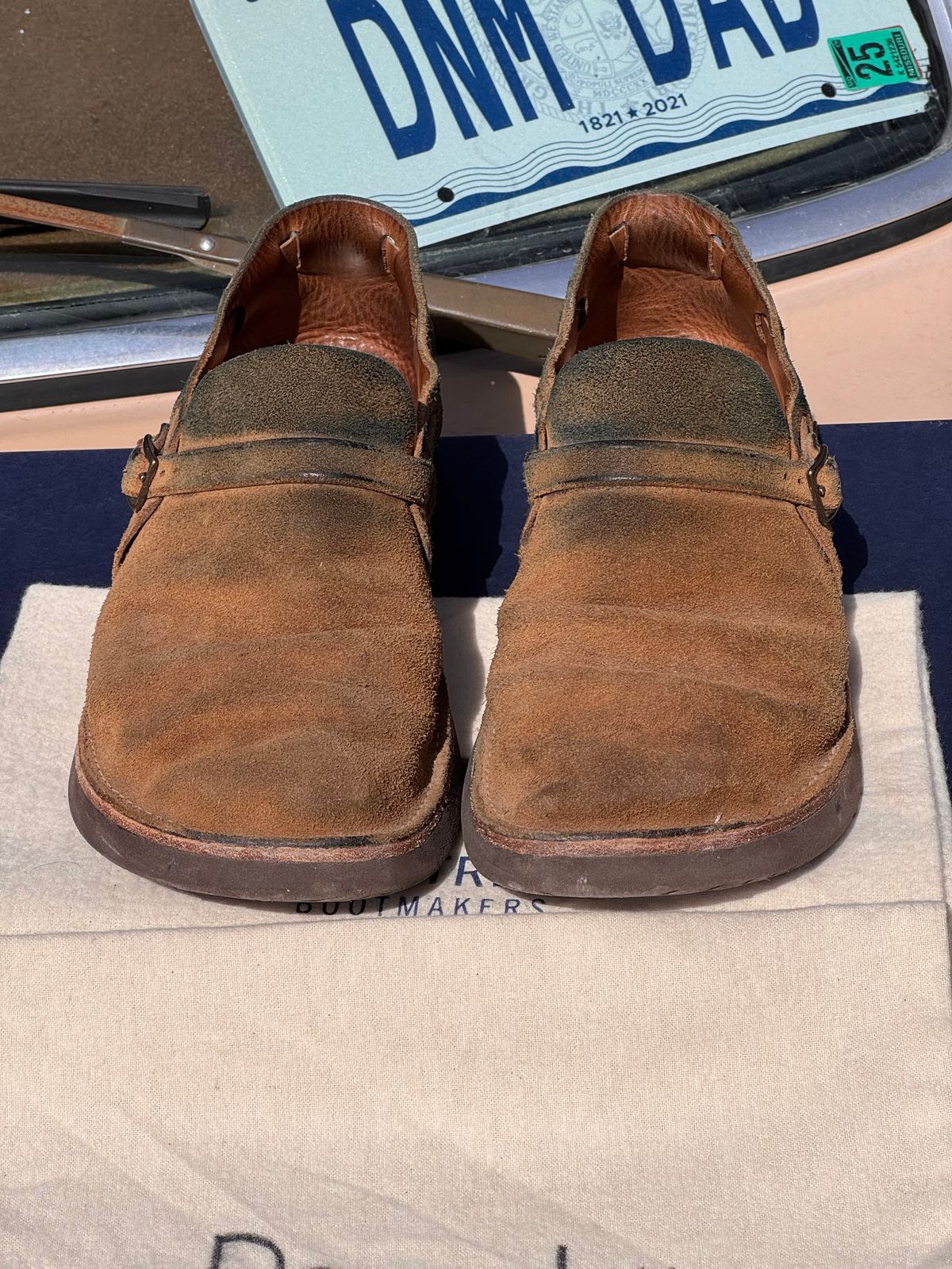 Photo by missouridenimdad on March 3, 2025 of the Oak Street Bootmakers Country Loafer in Horween Natural Chromexcel Roughout.